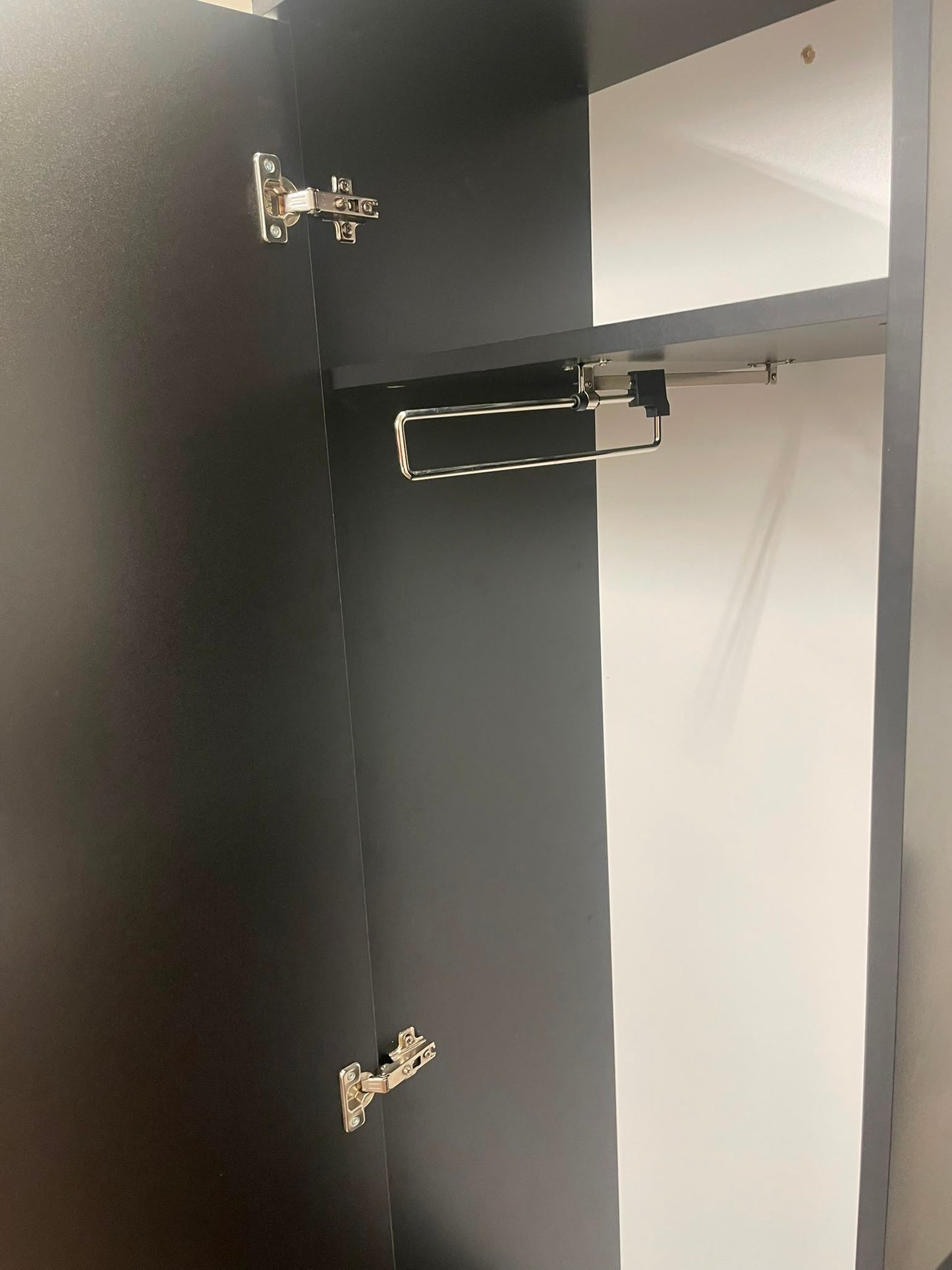 Oggi Ibiza eteiskokonaisuus peilillä, musta 100x180x35 cm Kalustori