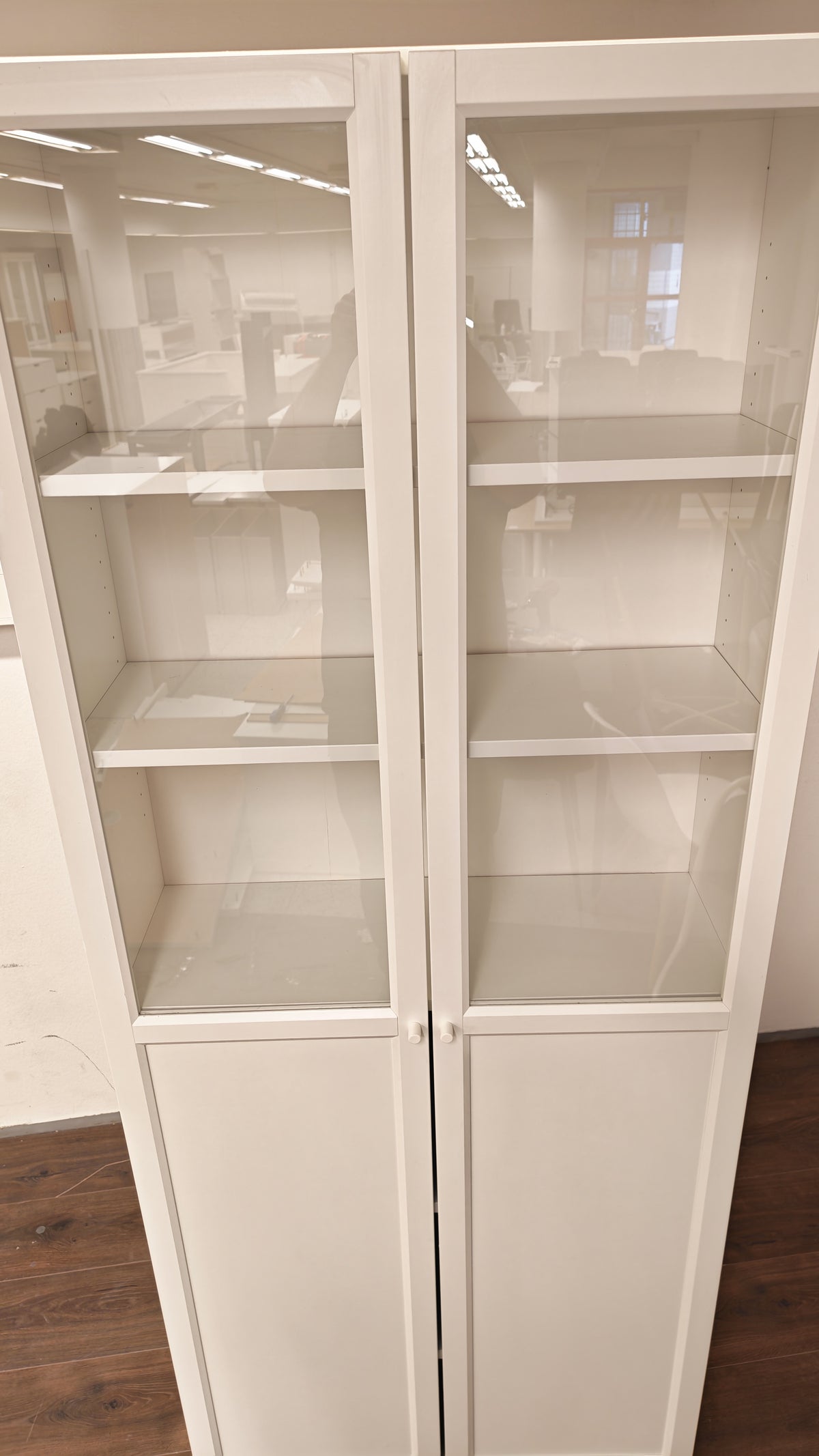 Ikea BILLY / OXBERG Kirjahylly+paneeli-/vitriiniovet, valkoinen, 80x30x202 cm Kalustori