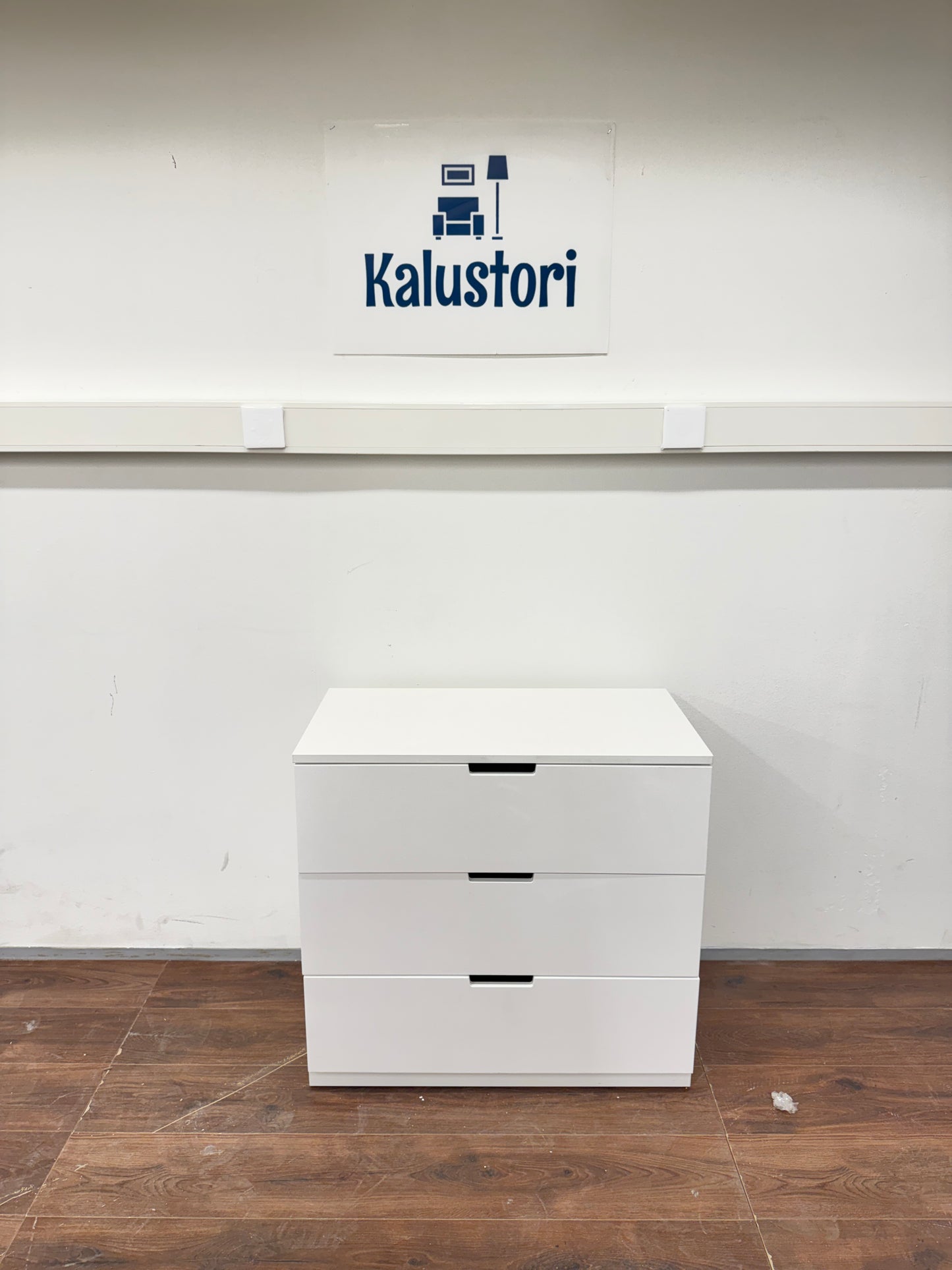 Ikea NORDLI Lipasto, 3 laatikkoa, valkoinen, 80x76 cm Kalustori