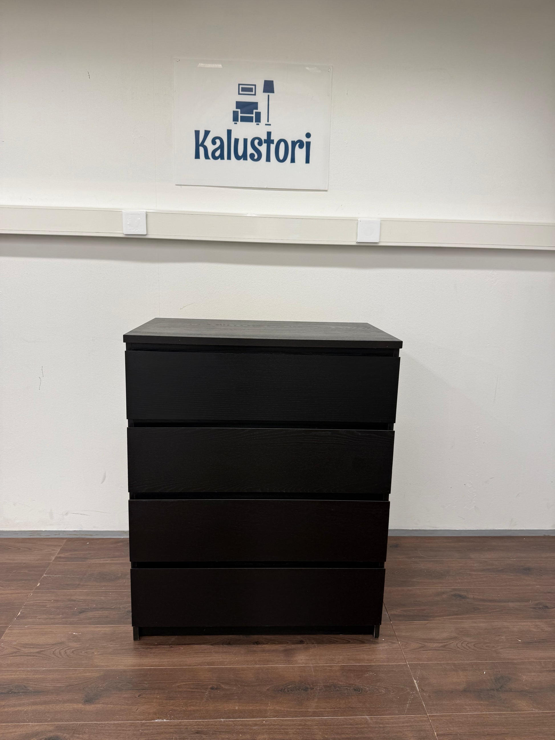 Ikea Malm Lipasto, 4 laatikkoa, Musta , 80x100 cm Kalustori