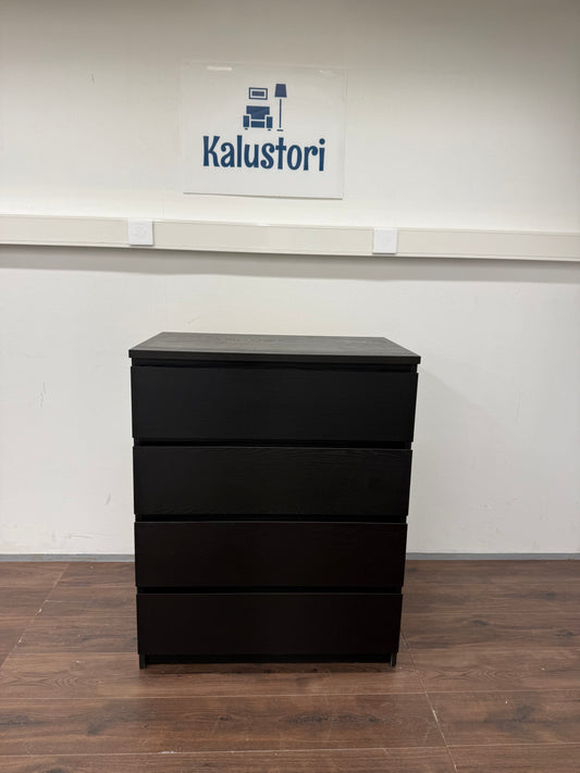 Ikea Malm Lipasto, 4 laatikkoa, Musta , 80x100 cm Kalustori