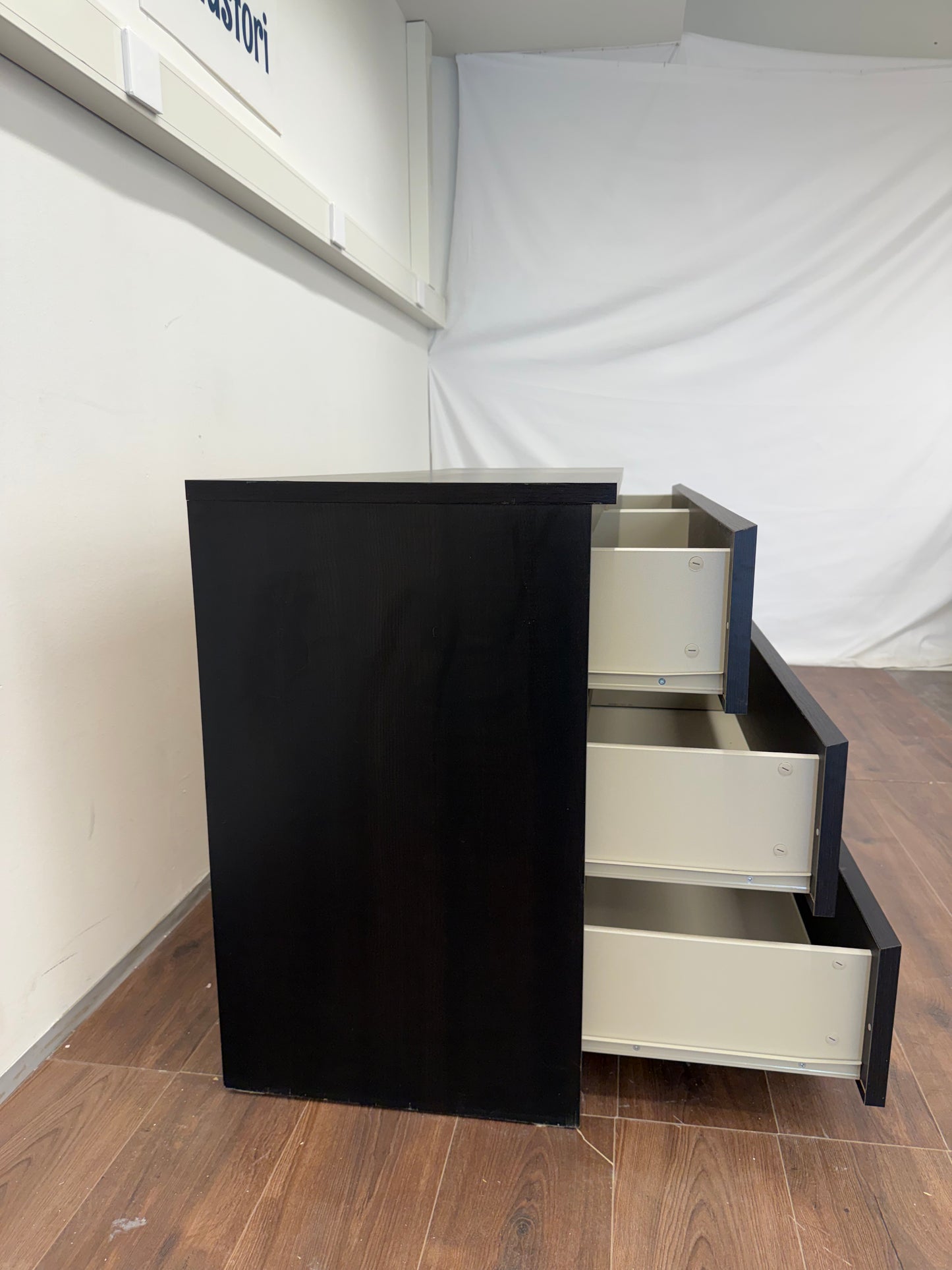 Ikea Malm 6 Laatikkoa Lipasto, musta, 160x78 cm Kalustori