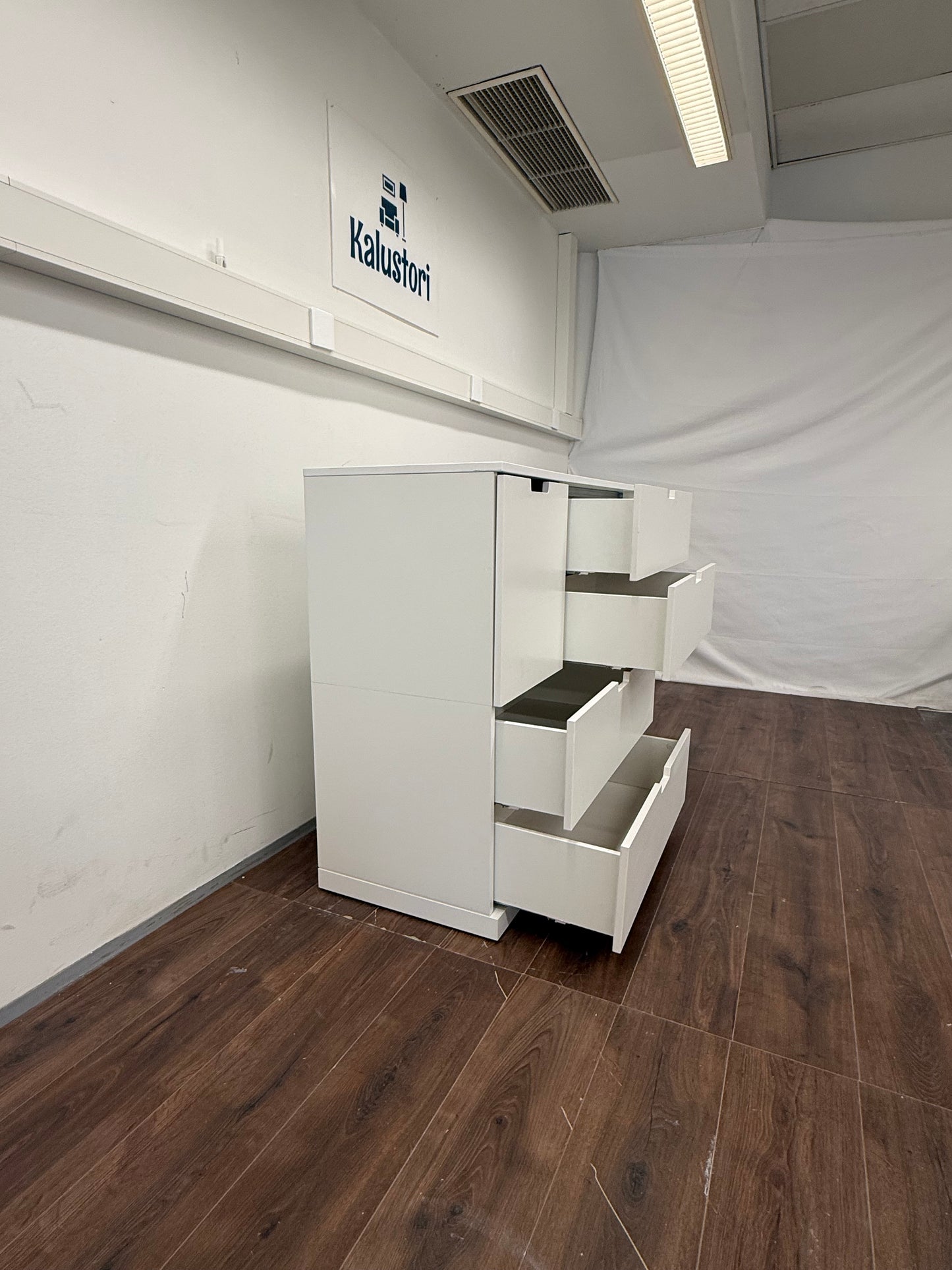 Ikea NORDLI Lipasto, 6 laatikkoa, valkoinen, 120x99 cm Kalustori