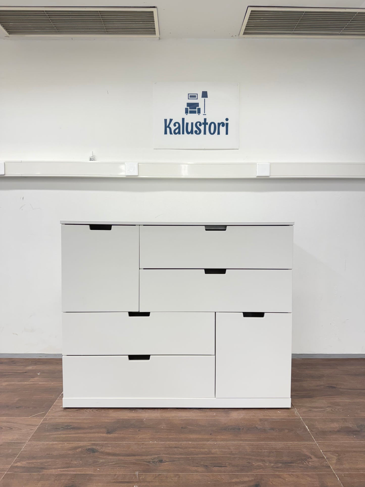 Ikea NORDLI Lipasto, 6 laatikkoa, valkoinen, 120x99 cm Kalustori