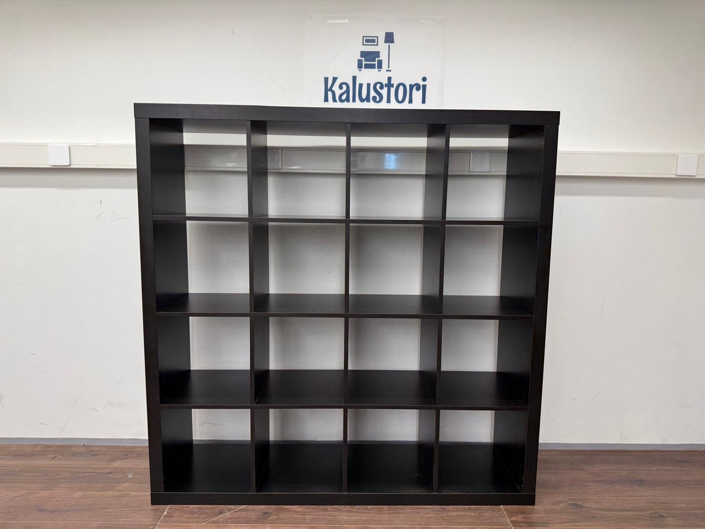 Ikea KALLAX Hylly, mustanruskea, 147x147 cm Kalustori