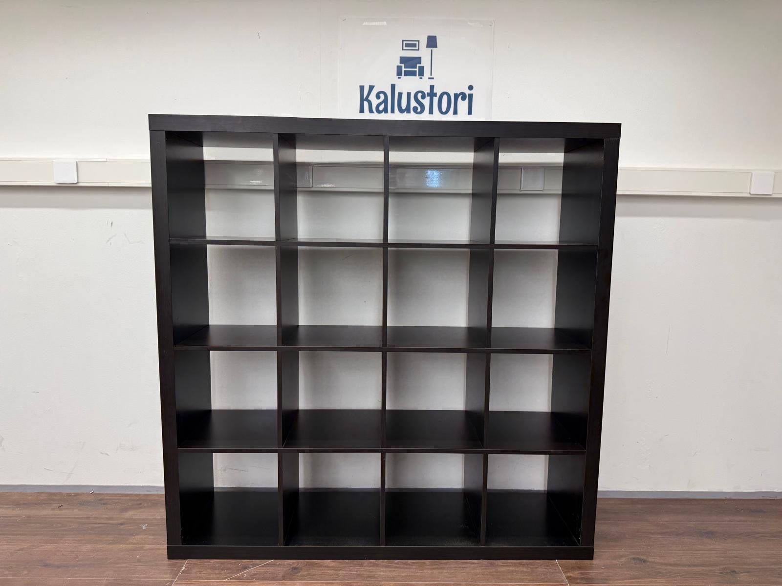 Ikea KALLAX Hylly, mustanruskea, 147x147 cm Kalustori