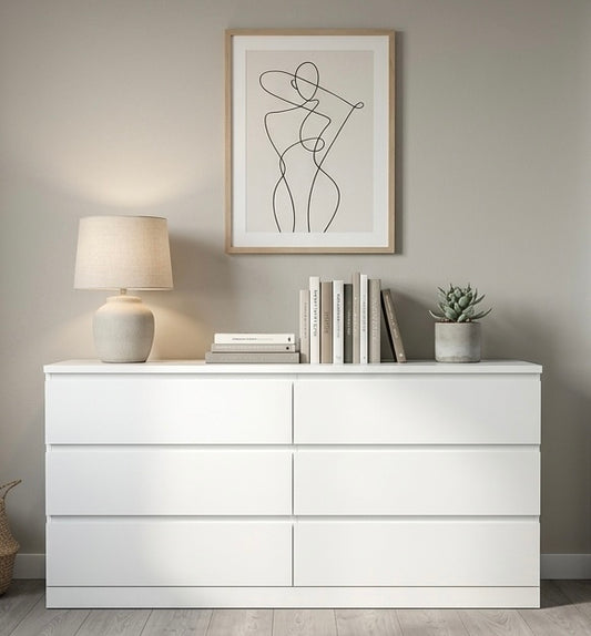 UUSI Ikea Malm 6 Laatikkoinen Lipasto/Senkki Kalustori