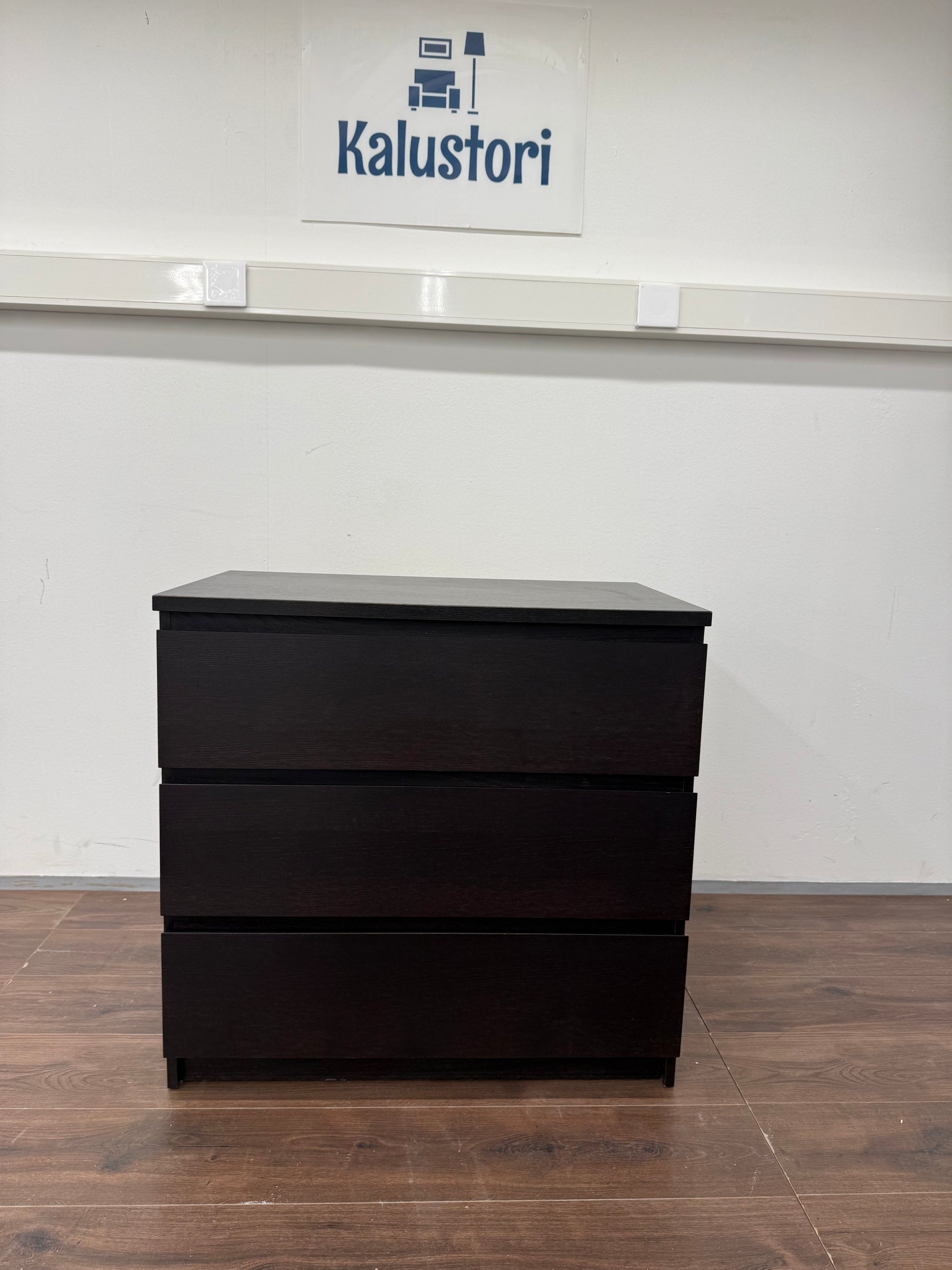 Ikea MALM Lipasto, 4 laatikkoa, musta, 80x100 cm Kalustori