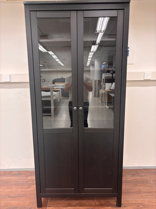 IKEA Hemnes ,vitriinikaappi ,mustanruskea Kalustori