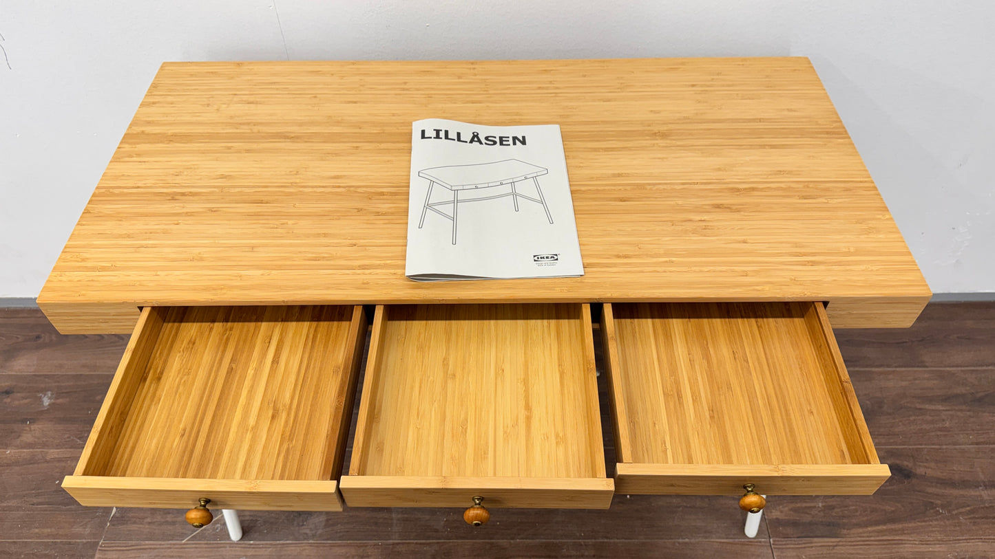 Ikea LILLÅSEN Työpöytä, bambu, 102x49 cm Kalustori