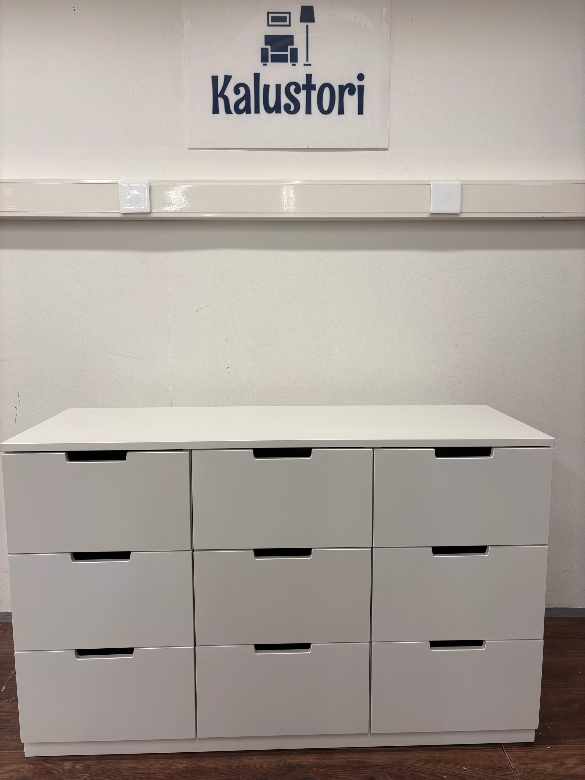 IKEA Nordli Lipasto 9 laatikkoa, valkoinen, 120x76cm Kalustori