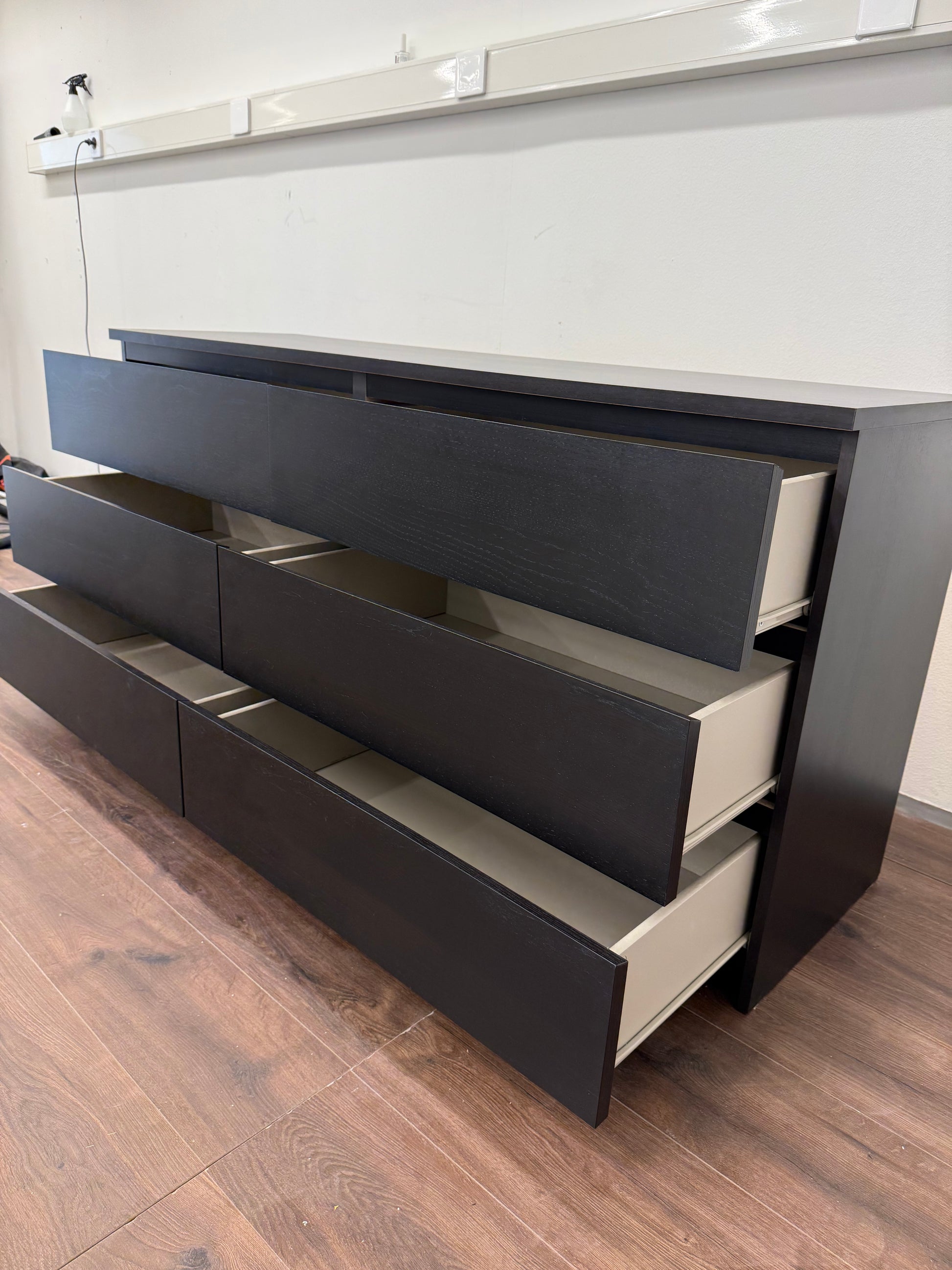 Ikea Malm 6 Laatikkoa Lipasto, musta, 160x78 cm Kalustori