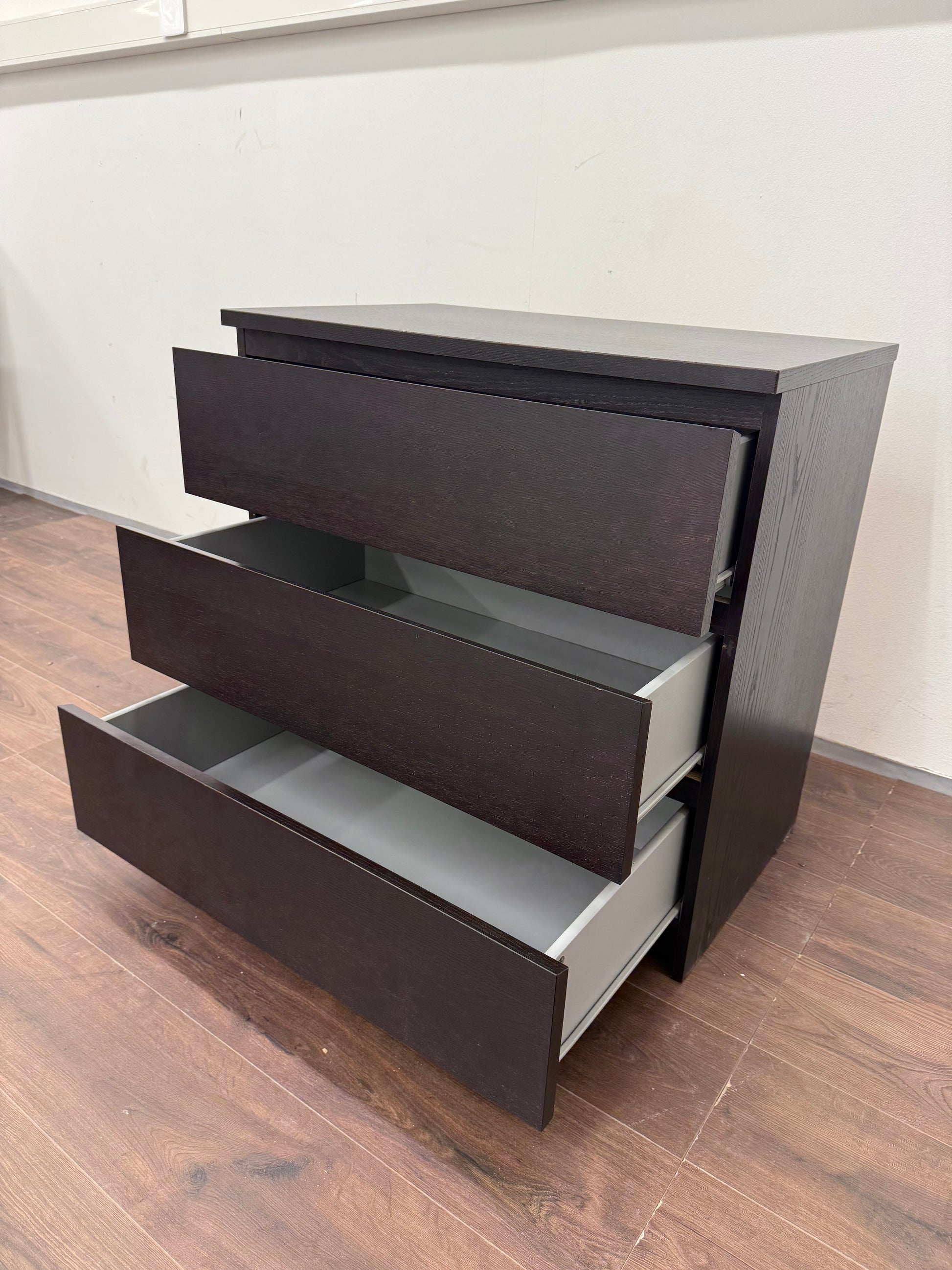 Ikea MALM Lipasto, 4 laatikkoa, musta, 80x100 cm Kalustori