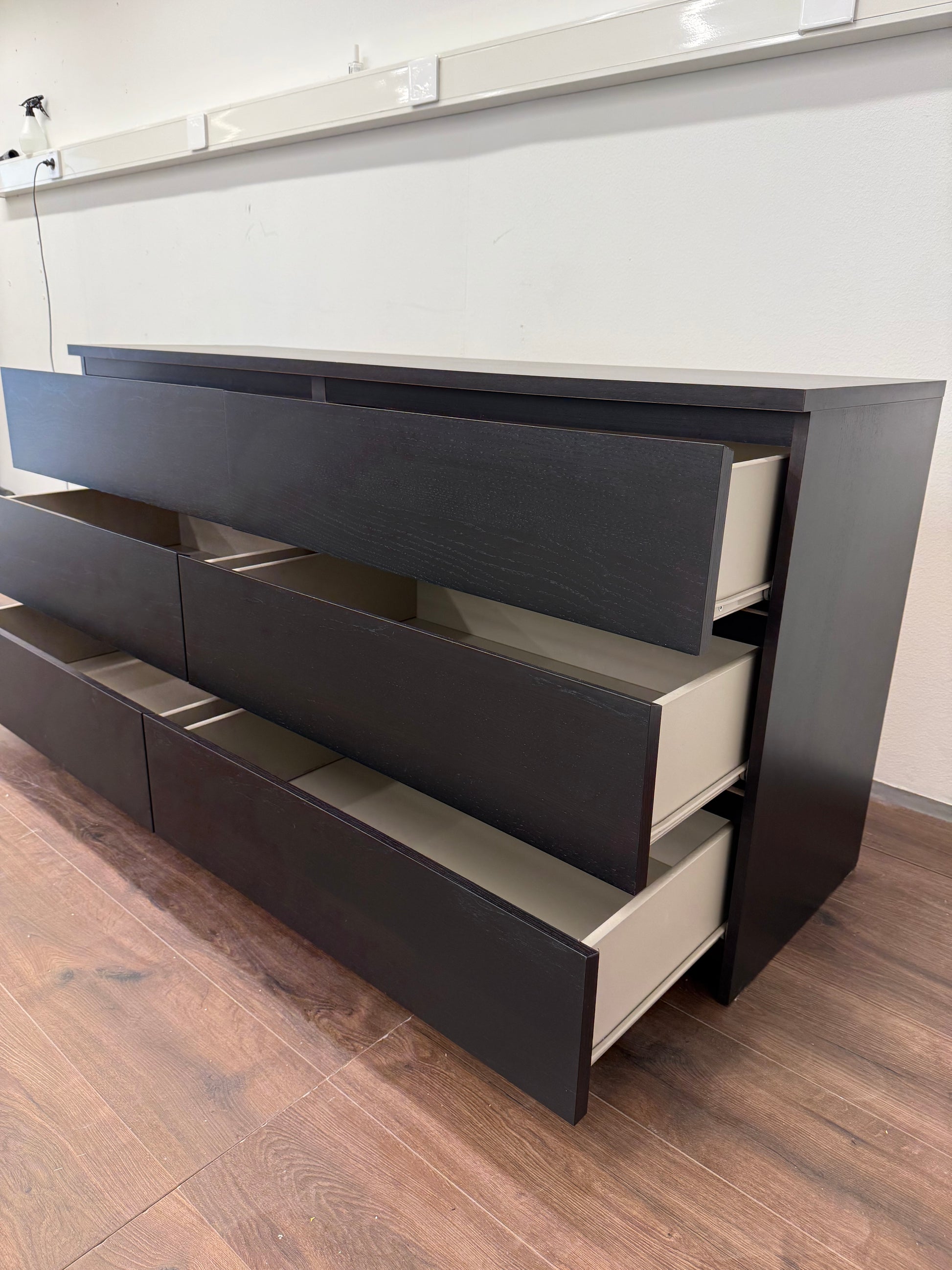 Ikea Malm 6 Laatikkoa Lipasto, musta, 160x78 cm Kalustori