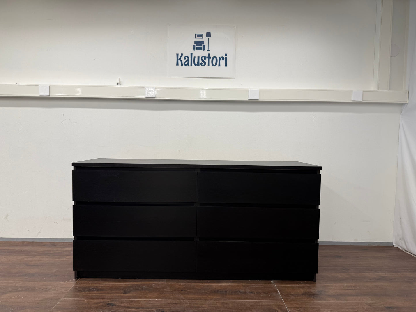 Ikea Malm 6 Laatikkoa Lipasto, musta, 160x78 cm Kalustori