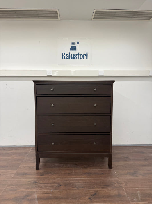 Ikea IDANÄS Lipasto, 4 laatikkoa, tummanruskea petsattu, 104x118 cm Kalustori