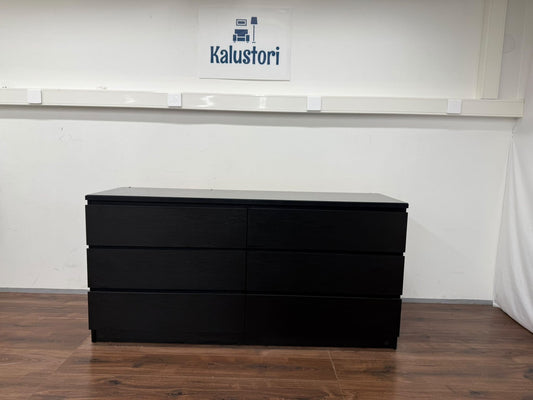 Ikea Malm 6 Laatikkoinen Lipasto/Senkki (Lasilevyllä) Kalustori