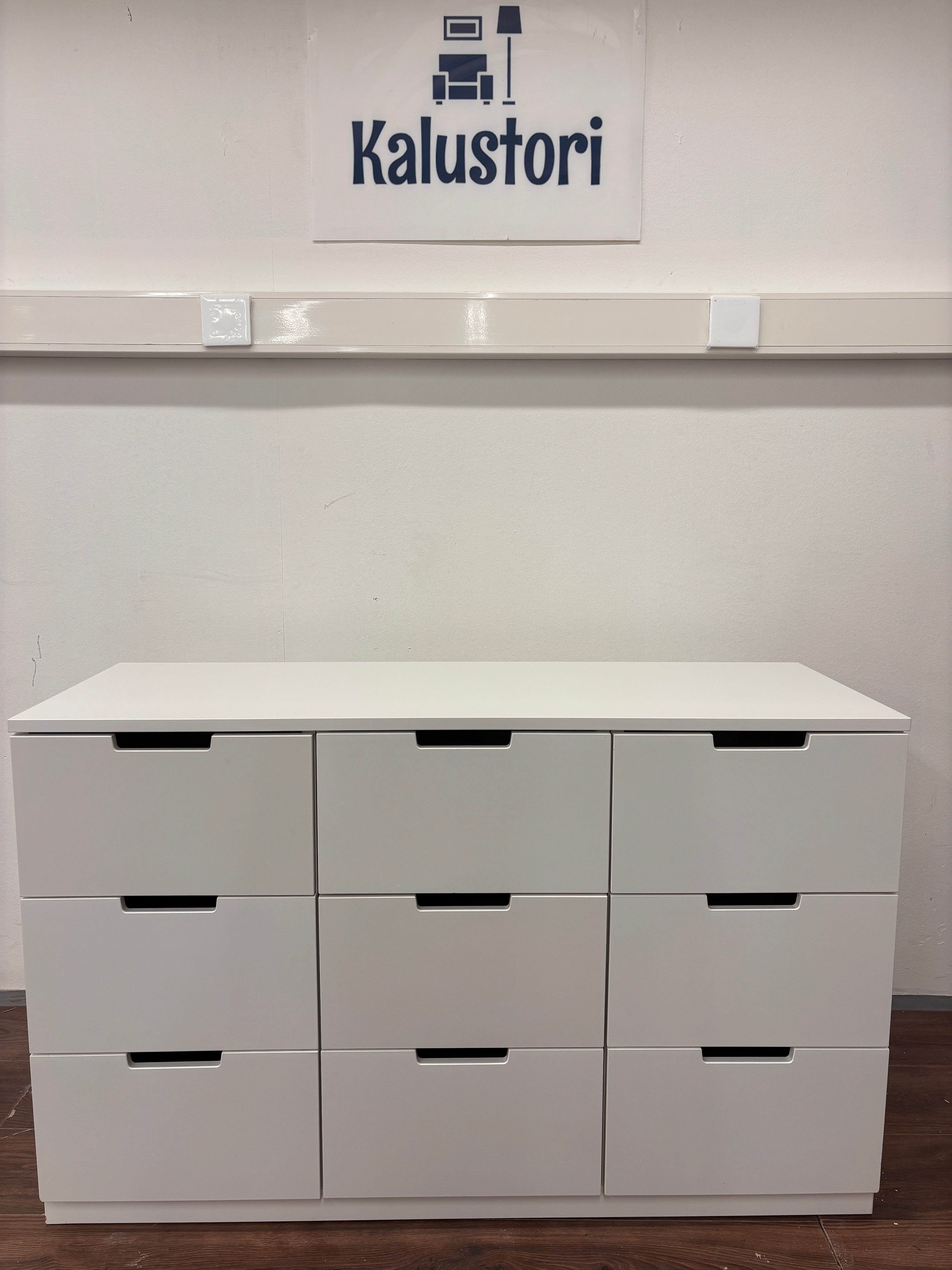 IKEA Nordli Lipasto 9 laatikkoa, valkoinen, 120x76cm Kalustori