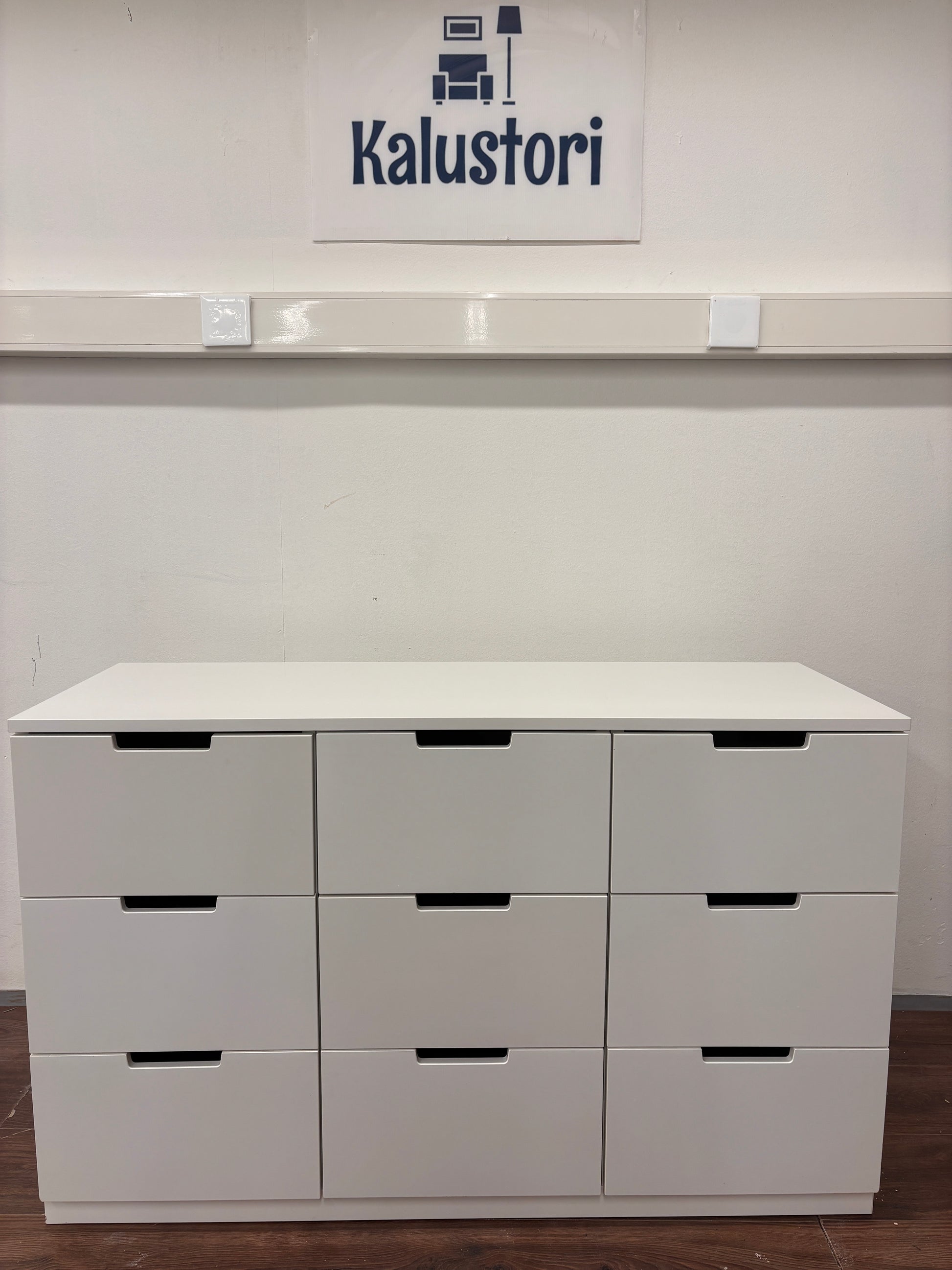 IKEA Nordli Lipasto 9 laatikkoa, valkoinen, 120x76cm Kalustori