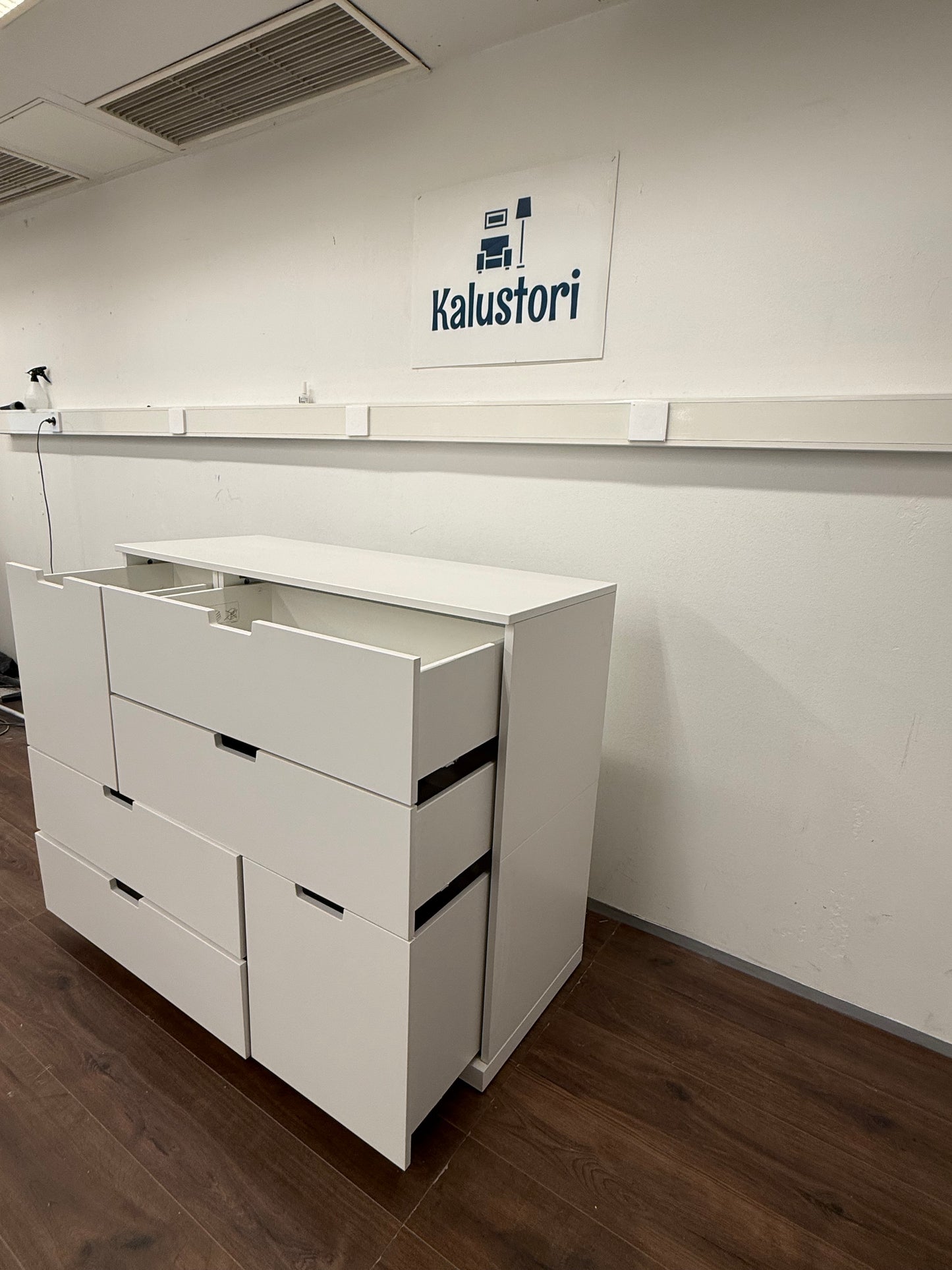 Ikea NORDLI Lipasto, 6 laatikkoa, valkoinen, 120x99 cm Kalustori
