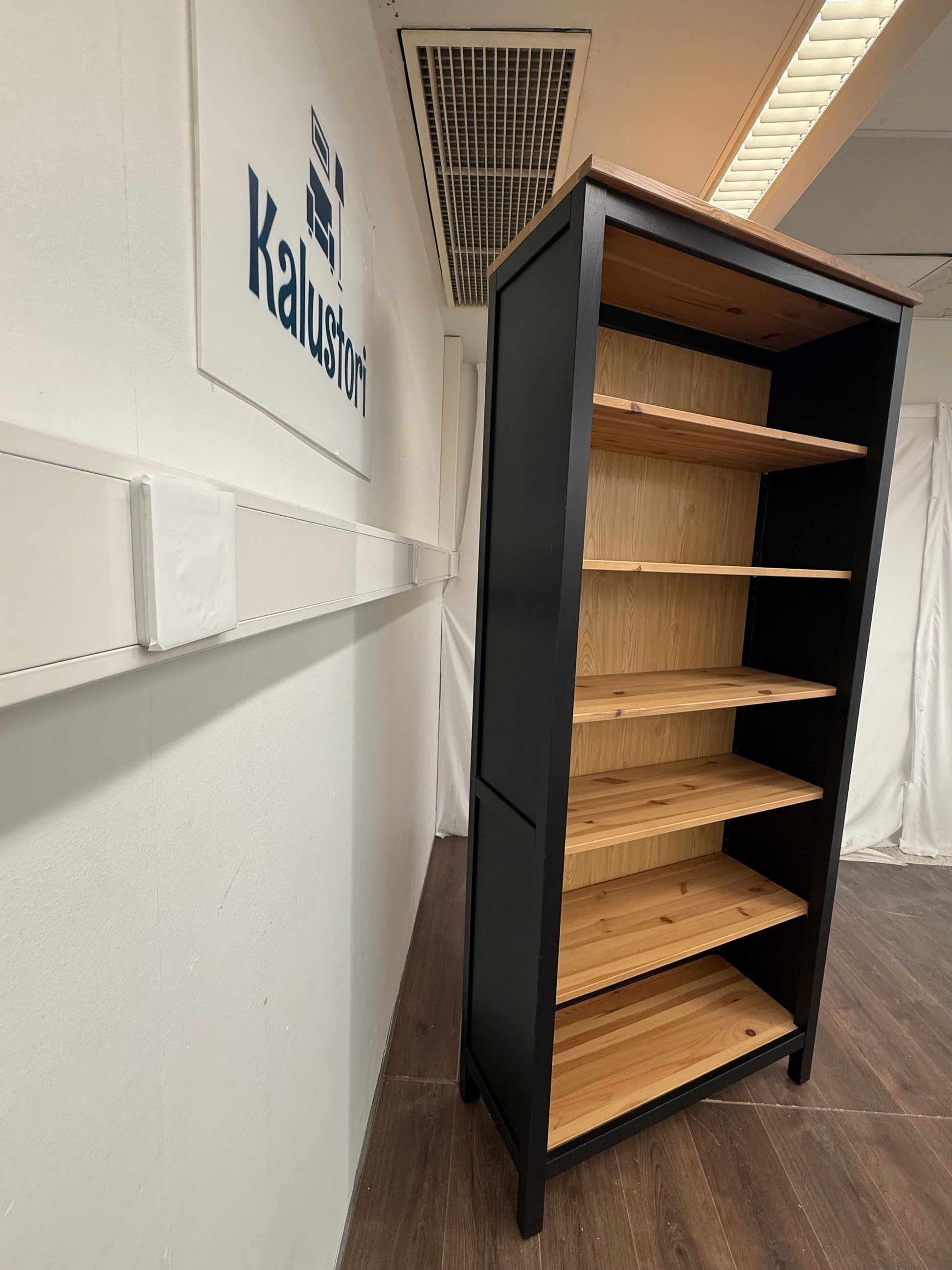 Ikea HEMNES Kirjahylly, mustanruskea/vaaleanruskea, 90x197 cm Kalustori