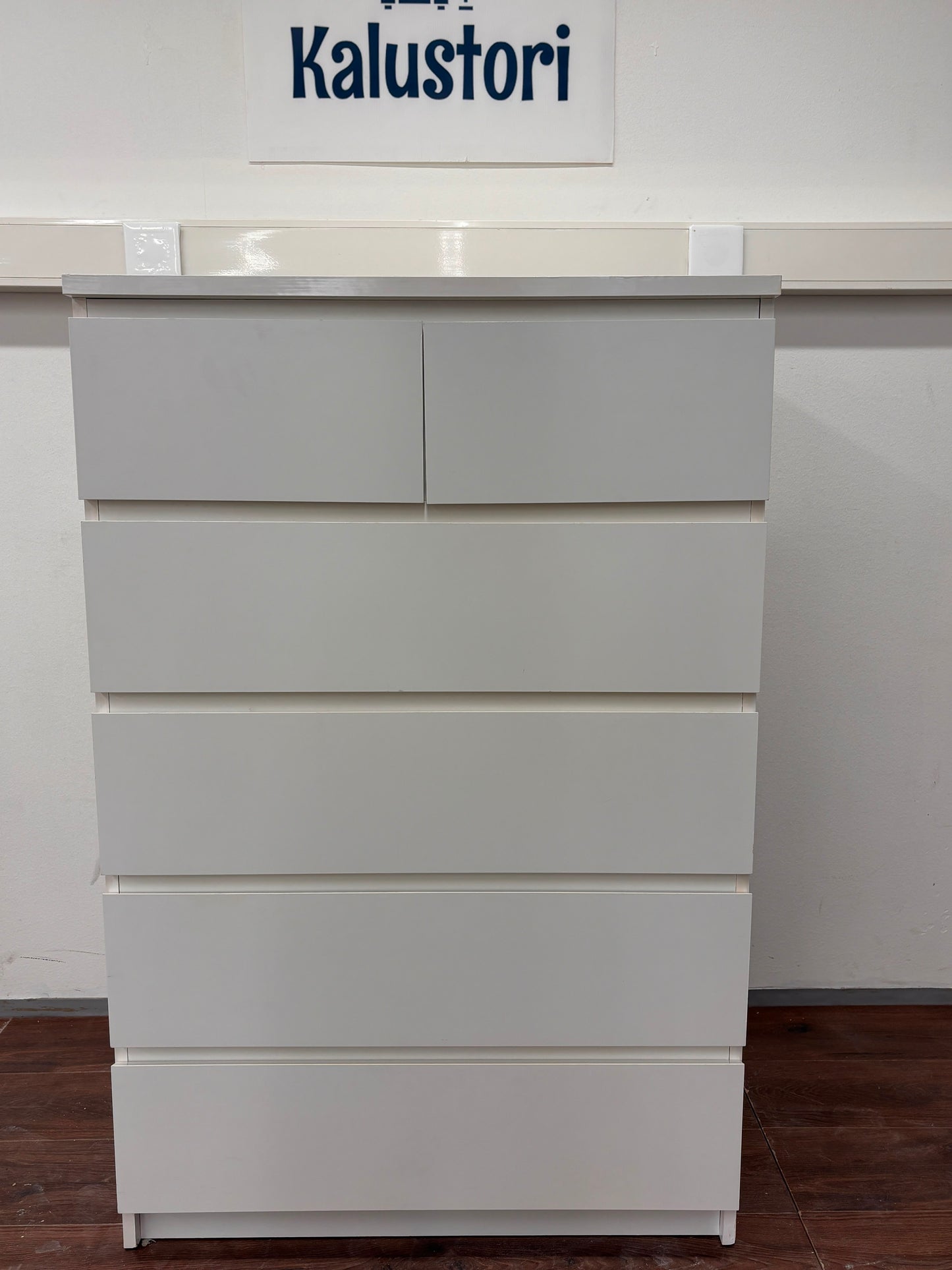 Ikea MALM Lipasto, 6 laatikkoa, valkoinen, 80x123 cm Kalustori