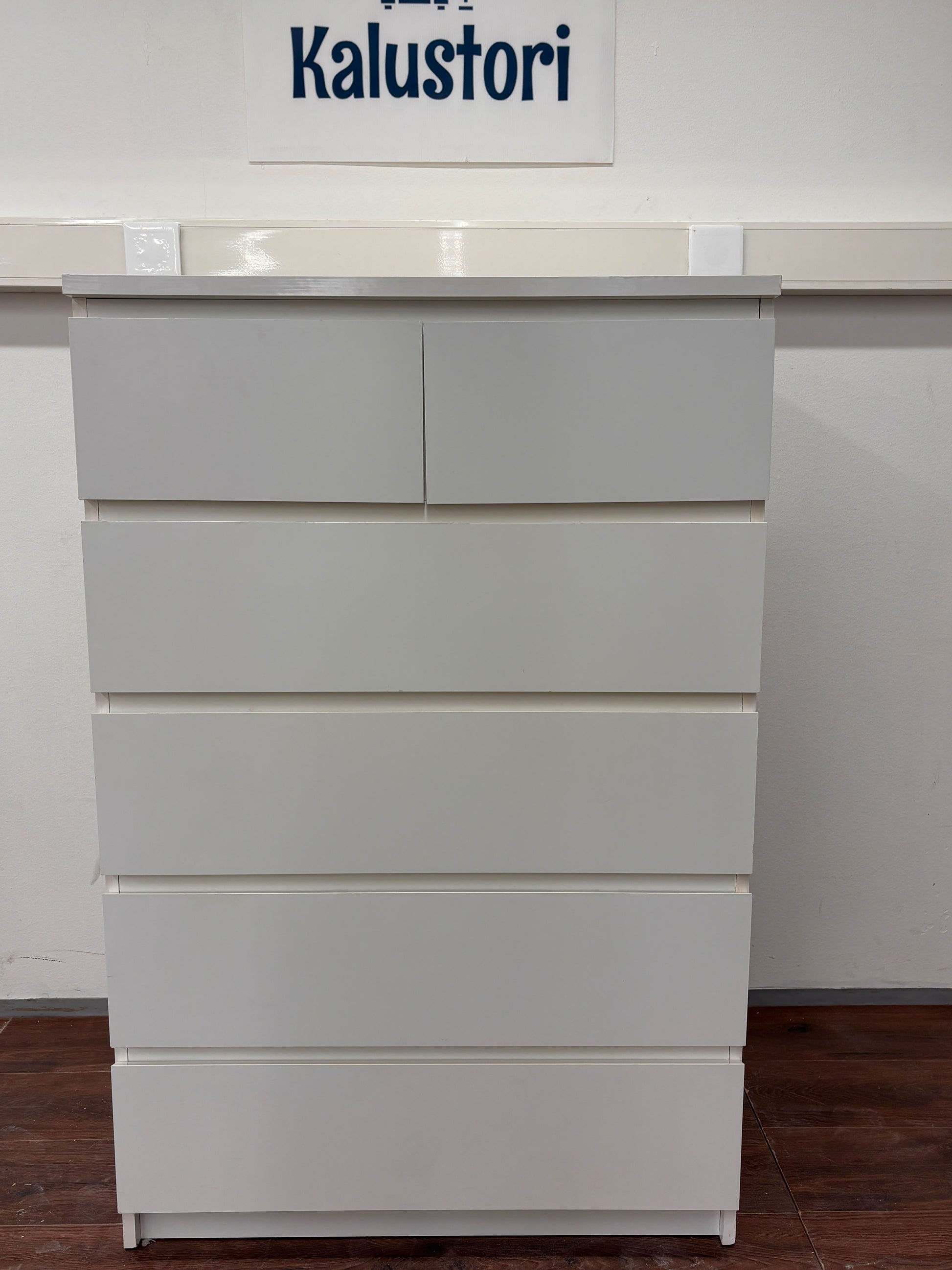 Ikea MALM Lipasto, 6 laatikkoa, valkoinen, 80x123 cm Kalustori