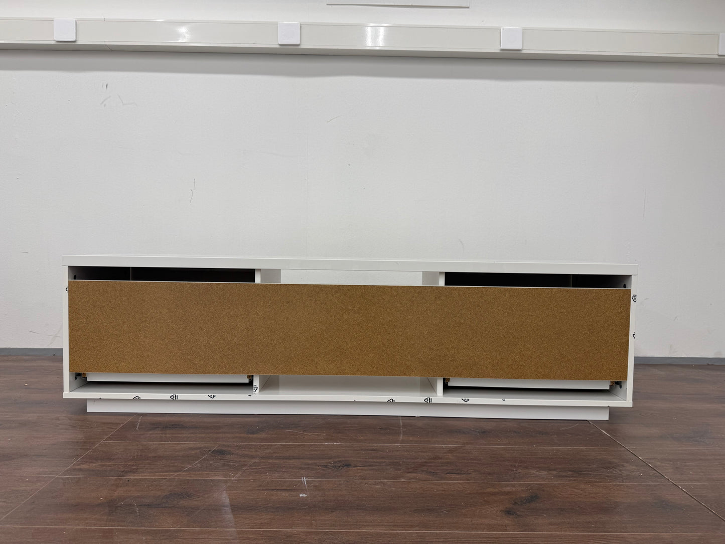 Ikea BYÅS Tv-taso, korkeakiilto valkoinen, 160x42x45 cm Kalustori