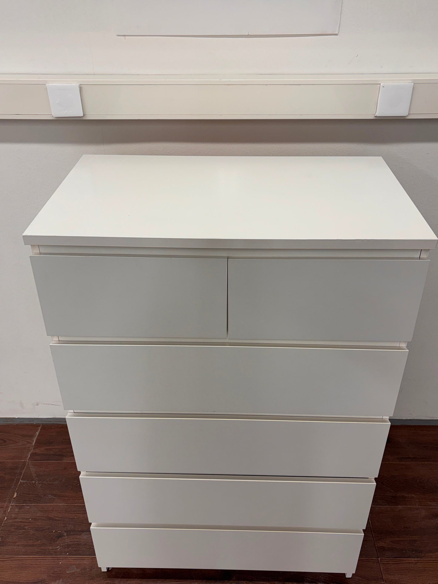 Ikea MALM Lipasto, 6 laatikkoa, valkoinen, 80x123 cm Kalustori