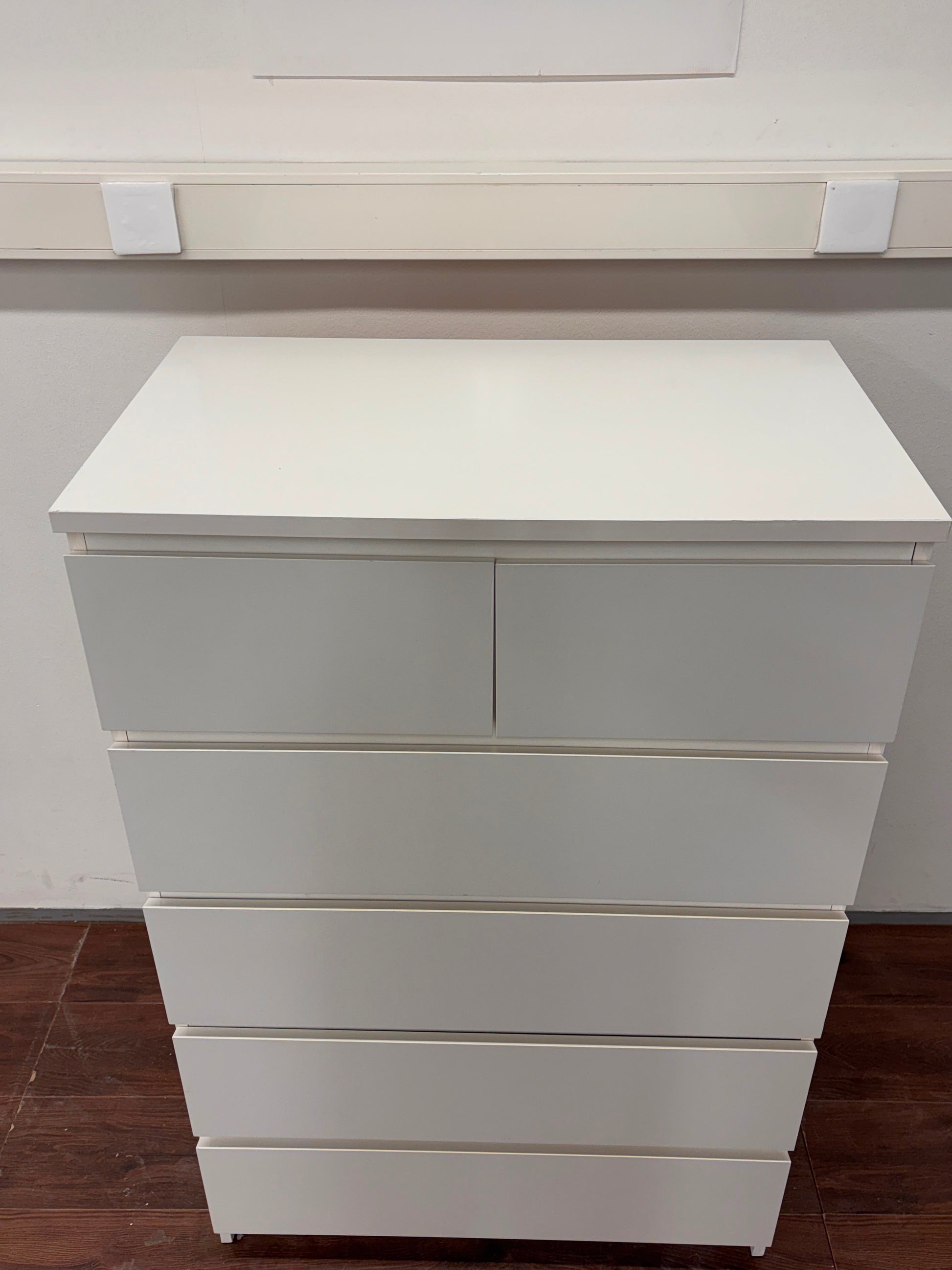 Ikea MALM Lipasto, 6 laatikkoa, valkoinen, 80x123 cm Kalustori