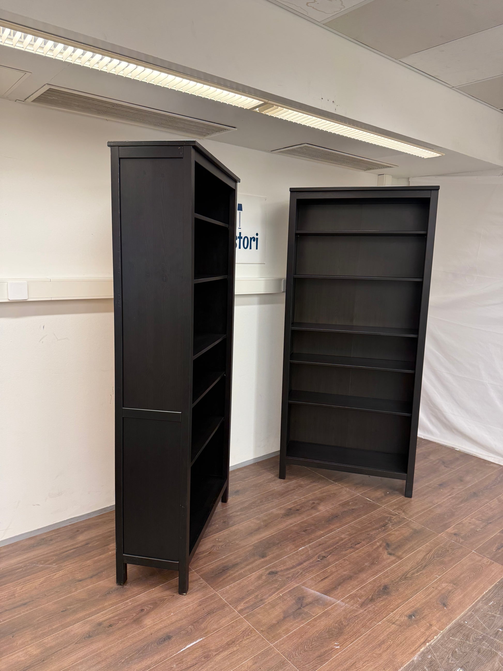 Ikea HEMNES Kirjahylly, musta , 90x197 cm 2kpl Kalustori