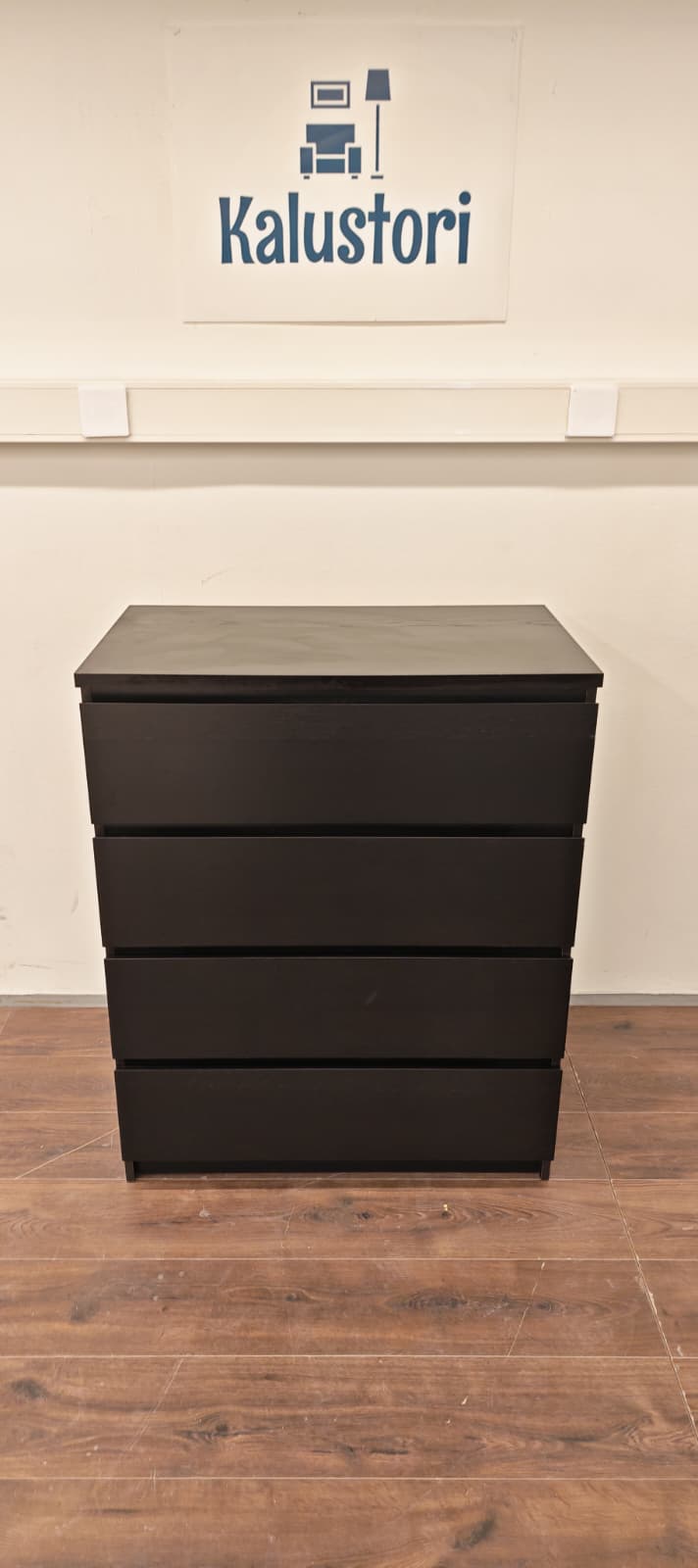 Ikea MALM Lipasto, 4 laatikkoa, mustanruskea, 80x100 cm Kalustori