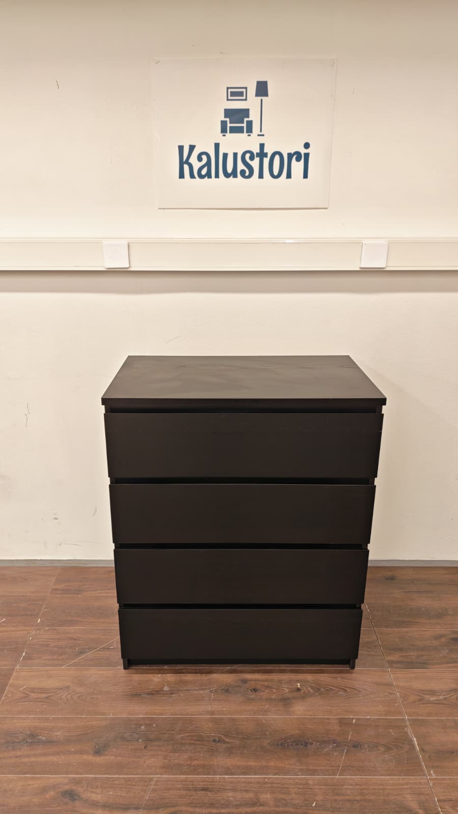 Ikea MALM Lipasto, 4 laatikkoa, mustanruskea, 80x100 cm Kalustori