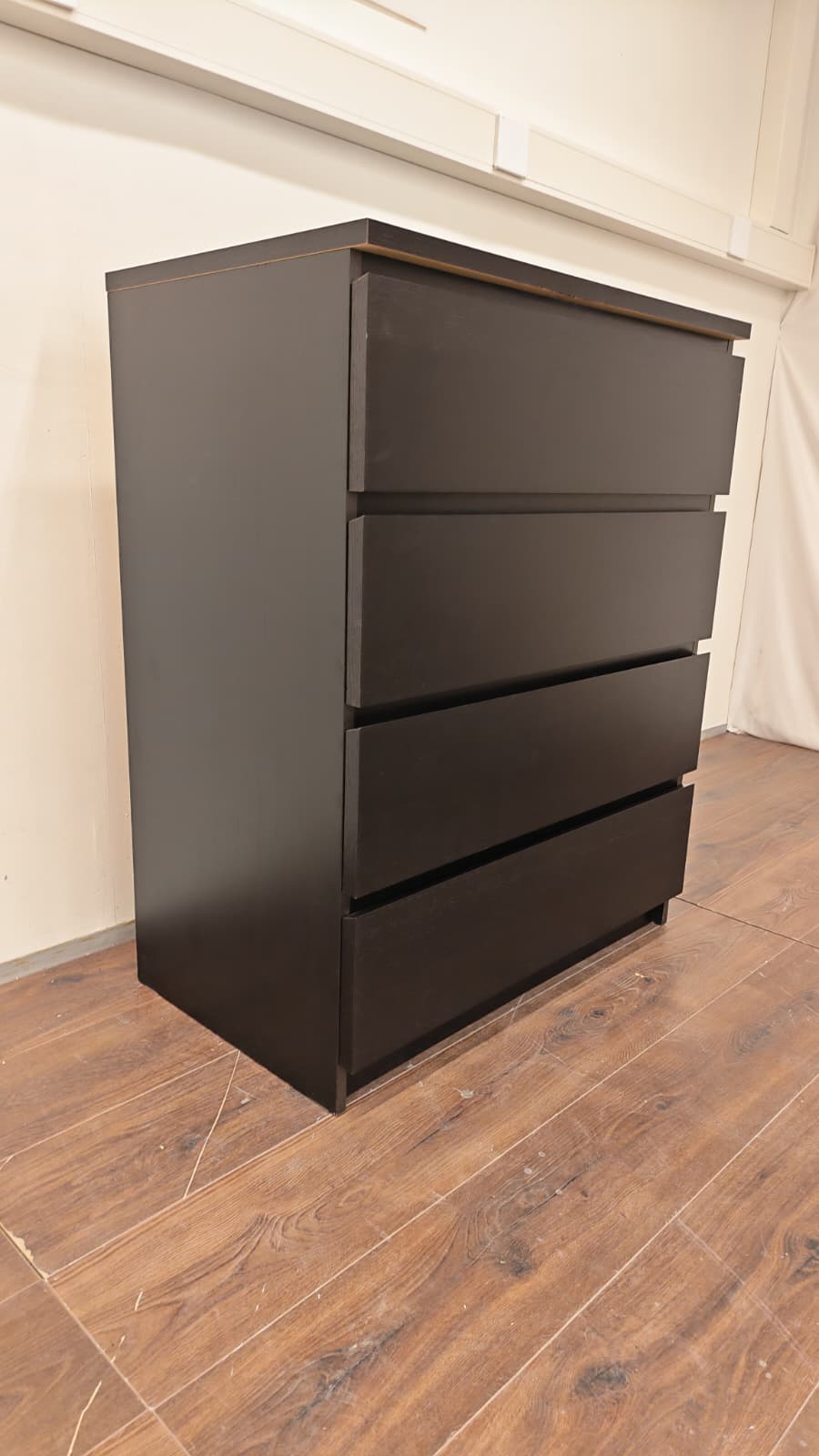 Ikea MALM Lipasto, 4 laatikkoa, mustanruskea, 80x100 cm Kalustori