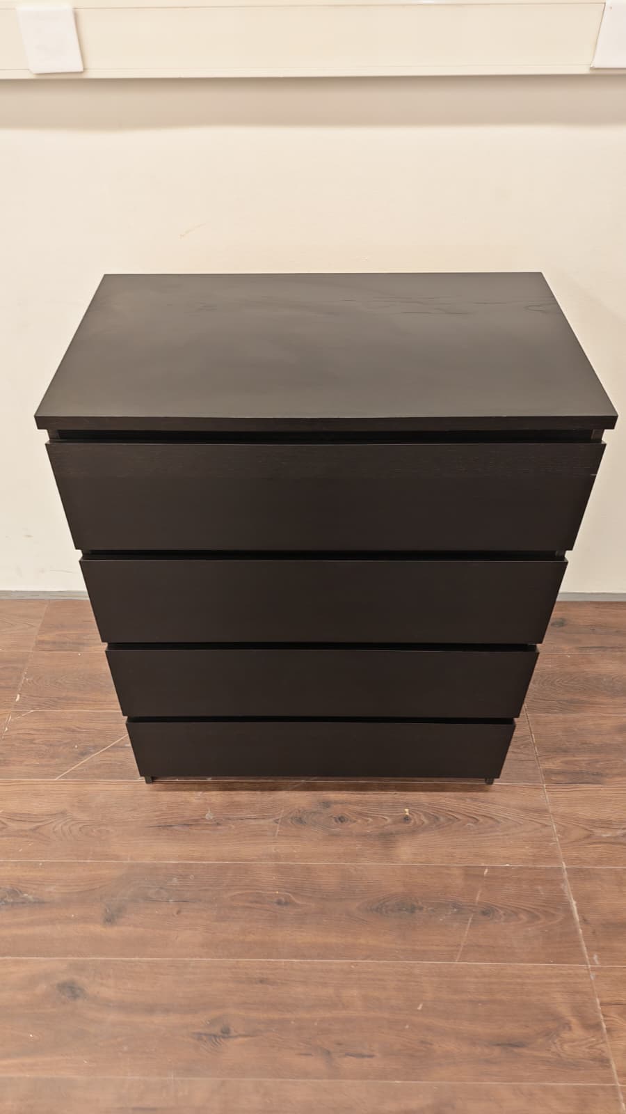 Ikea MALM Lipasto, 4 laatikkoa, mustanruskea, 80x100 cm Kalustori