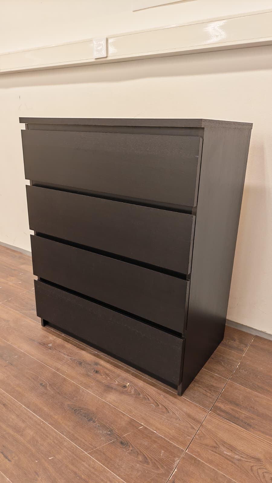 Ikea MALM Lipasto, 4 laatikkoa, mustanruskea, 80x100 cm Kalustori