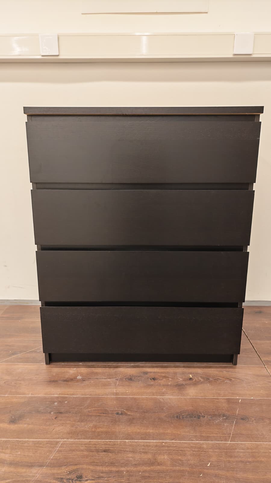 Ikea MALM Lipasto, 4 laatikkoa, mustanruskea, 80x100 cm Kalustori