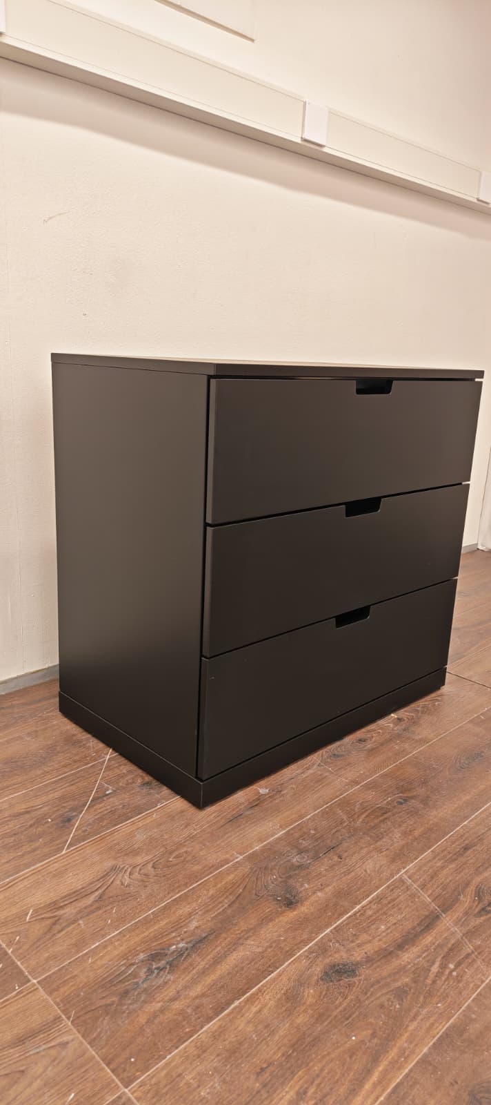 IKEA NORDLI Lipasto, 3 laatikkoa, musta, 80 x 76 cm Kalustori