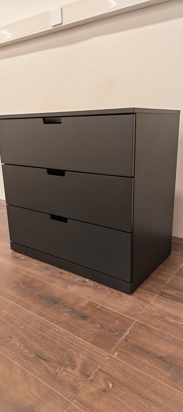 IKEA NORDLI Lipasto, 3 laatikkoa, musta, 80 x 76 cm Kalustori