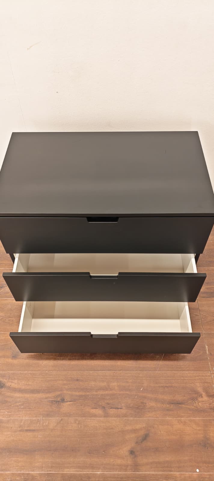 IKEA NORDLI Lipasto, 3 laatikkoa, musta, 80 x 76 cm Kalustori