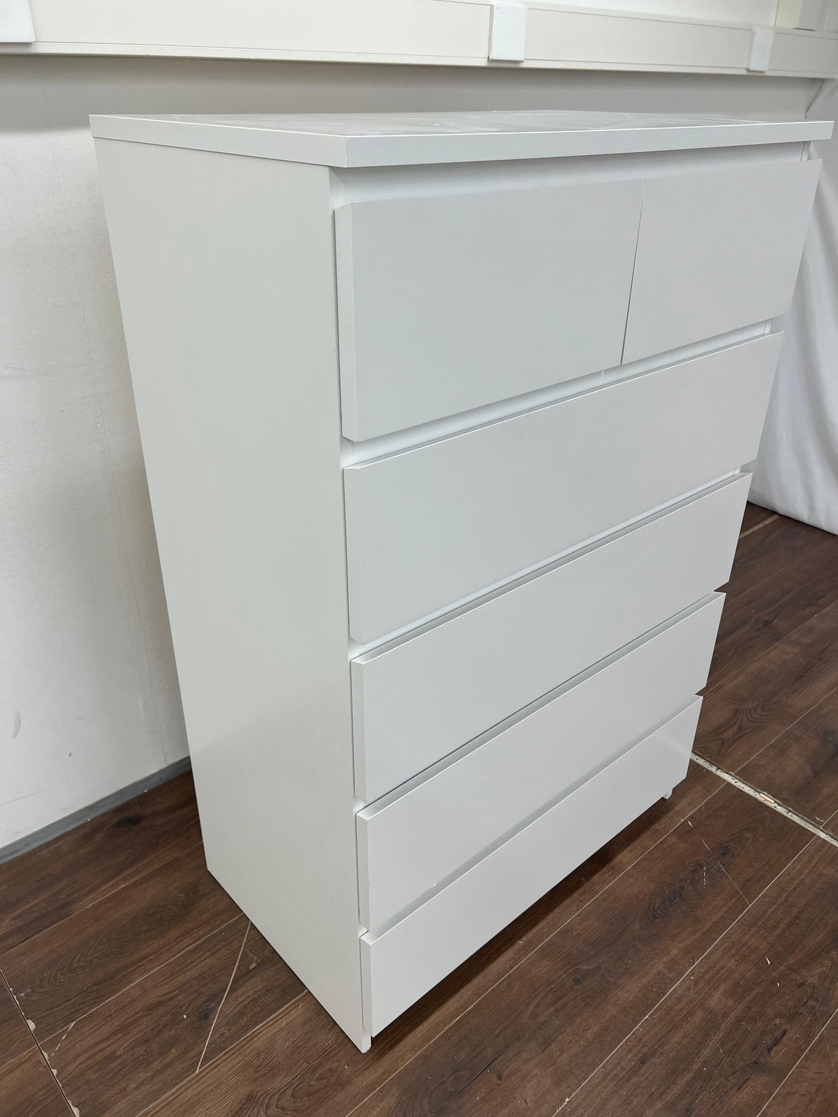 Ikea MALM Lipasto, 6 laatikkoa, valkoinen, 80x123 cm Kalustori