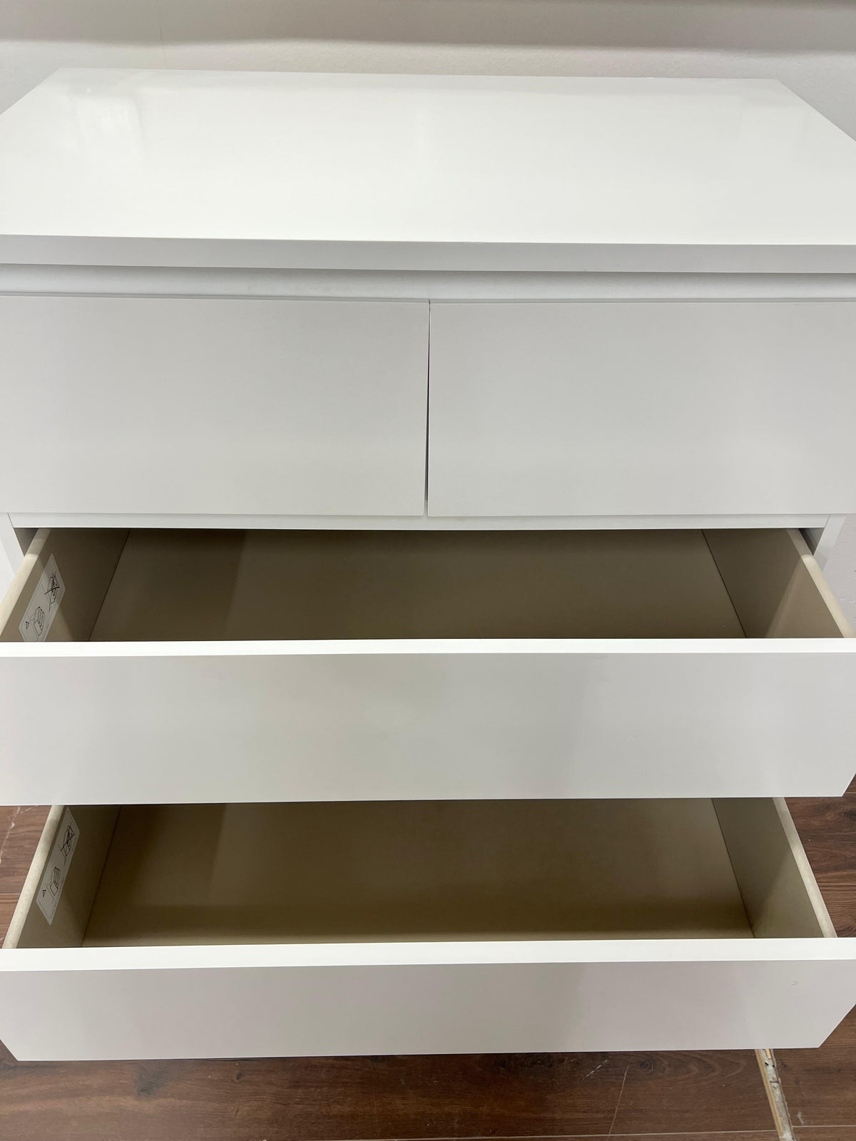 Ikea MALM Lipasto, 6 laatikkoa, valkoinen, 80x123 cm Kalustori