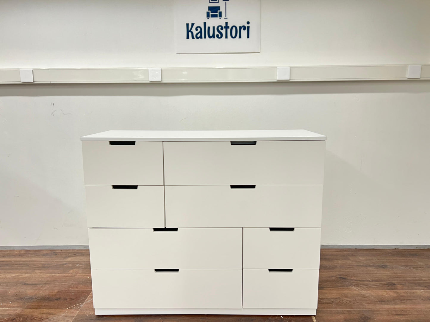 Ikea NORDLI lipasto 8 laatikolla, 120x99 cm, valkoinen Kalustori