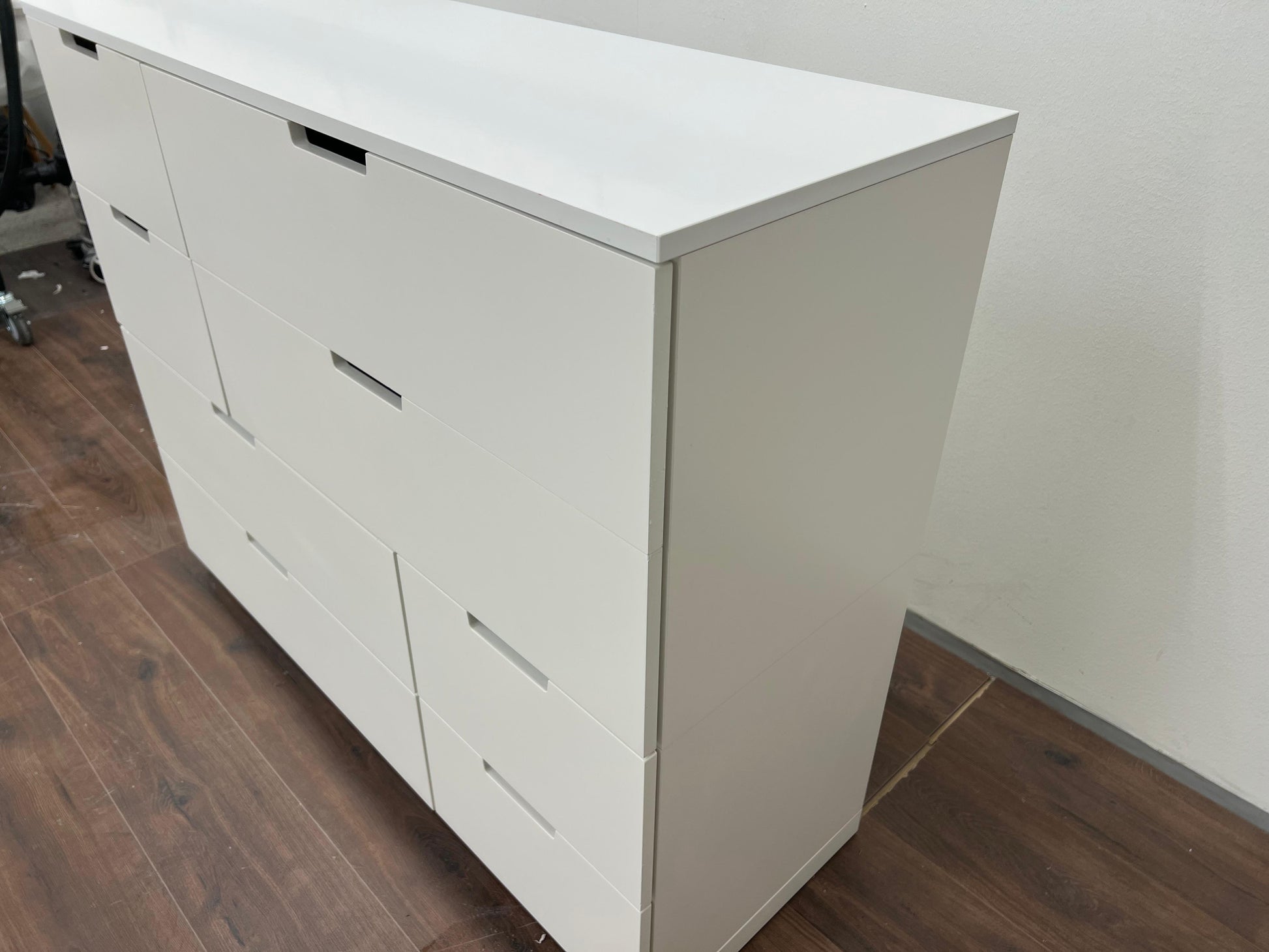Ikea NORDLI lipasto 8 laatikolla, 120x99 cm, valkoinen Kalustori