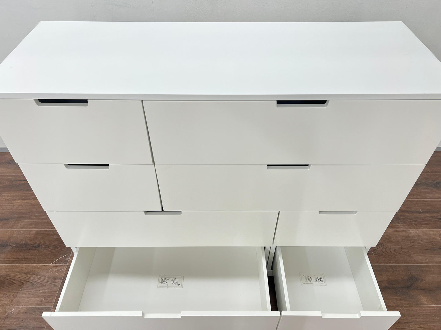 Ikea NORDLI lipasto 8 laatikolla, 120x99 cm, valkoinen Kalustori