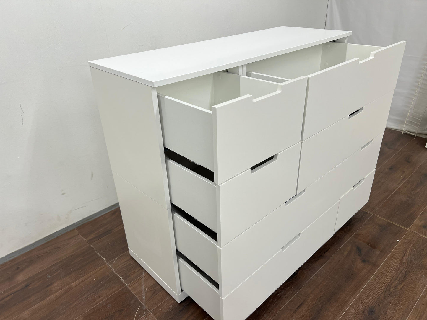 Ikea NORDLI lipasto 8 laatikolla, 120x99 cm, valkoinen Kalustori