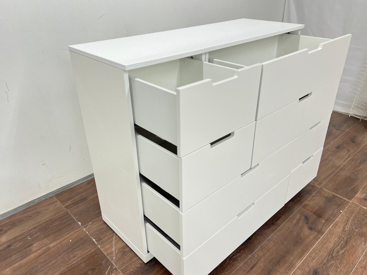 Ikea NORDLI lipasto 8 laatikolla, 120x99 cm, valkoinen Kalustori