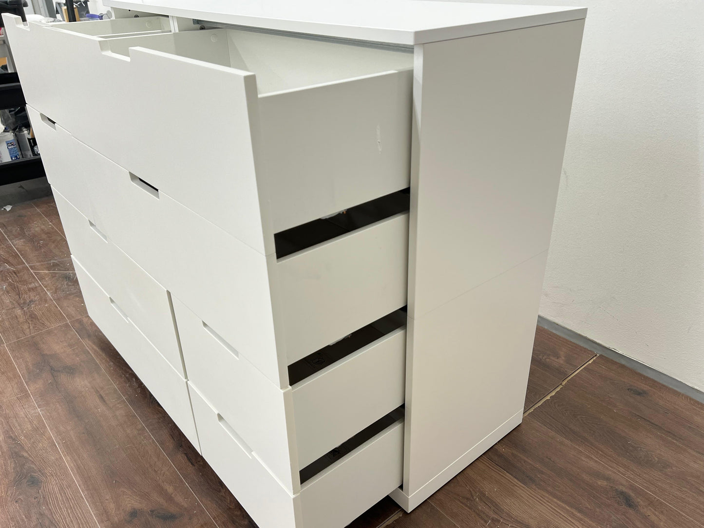 Ikea NORDLI lipasto 8 laatikolla, 120x99 cm, valkoinen Kalustori