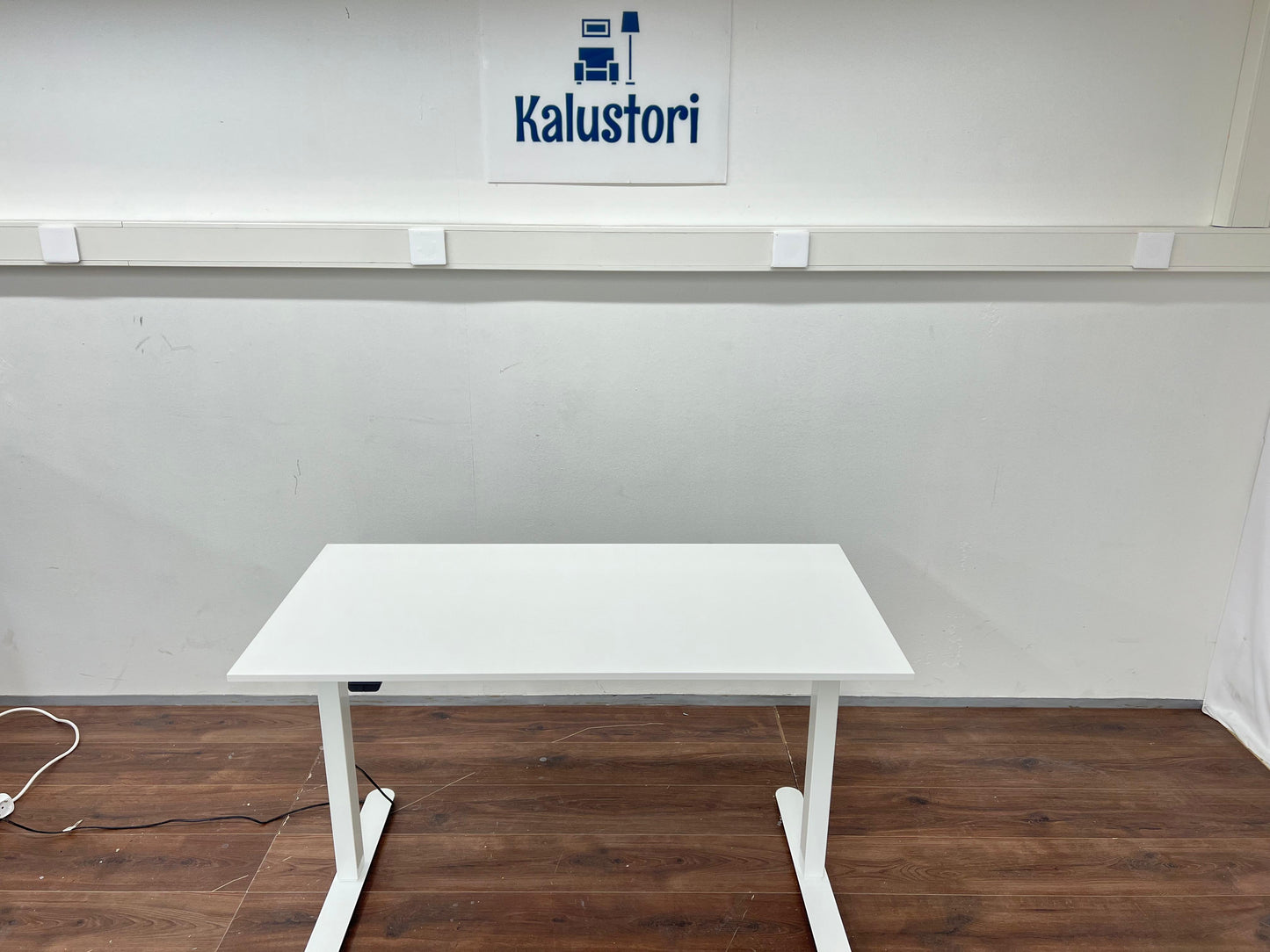 Ikea RODULF Työpöytä, sähköinen/valkoinen,140x80 cm Kalustori