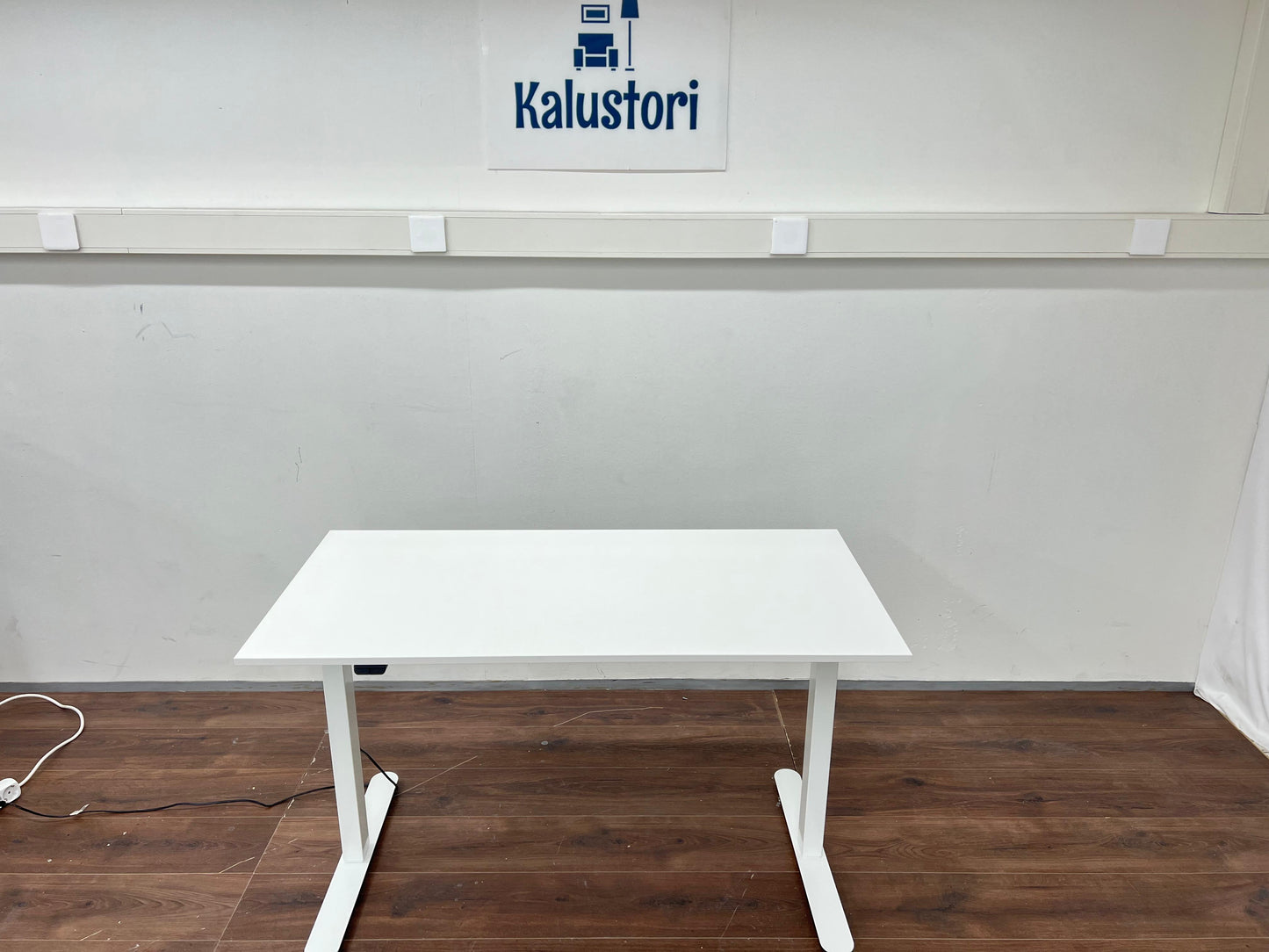 Ikea RODULF Työpöytä, sähköinen/valkoinen,140x80 cm Kalustori